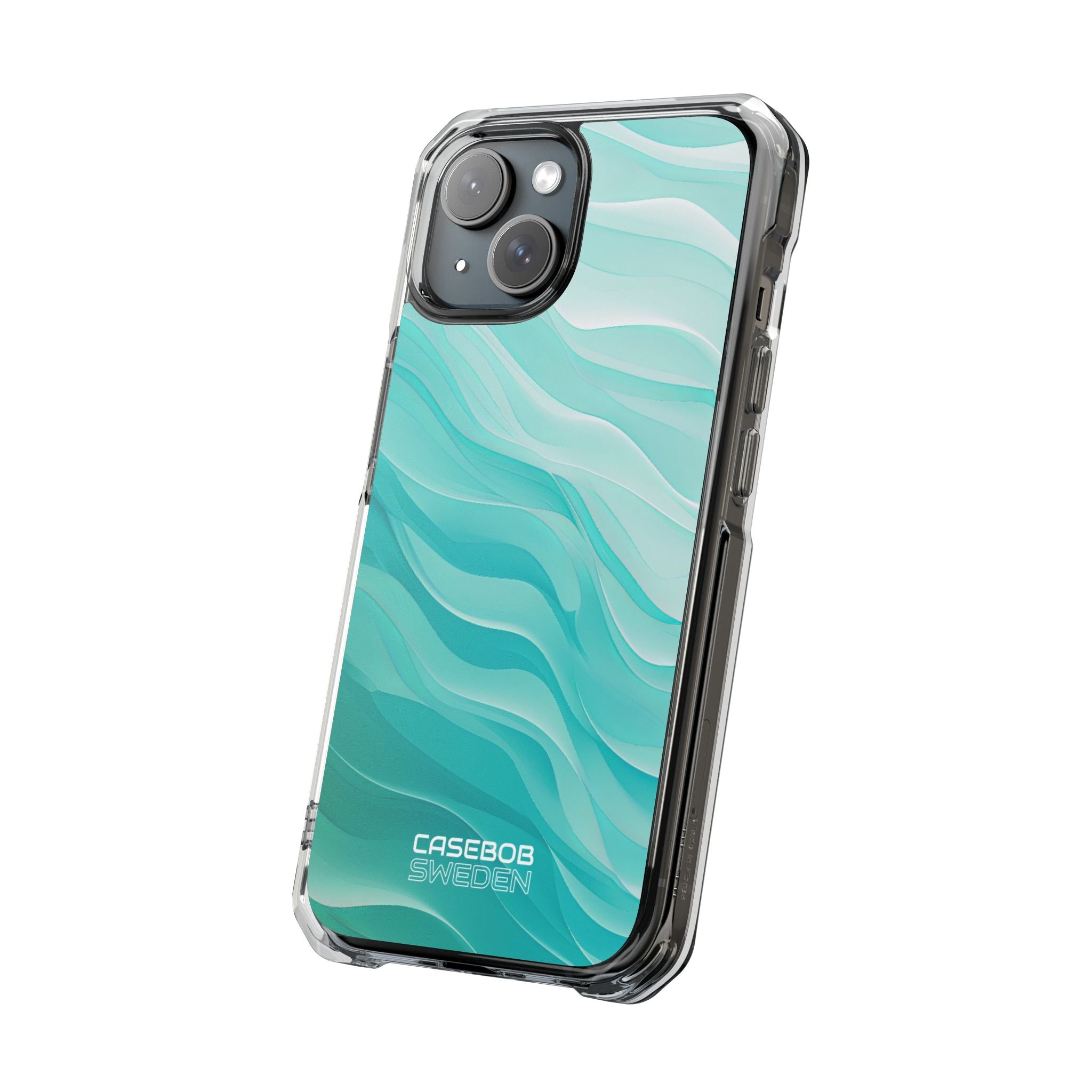 Soothing Aqua Waves iPhone 15 - Impact Clear+