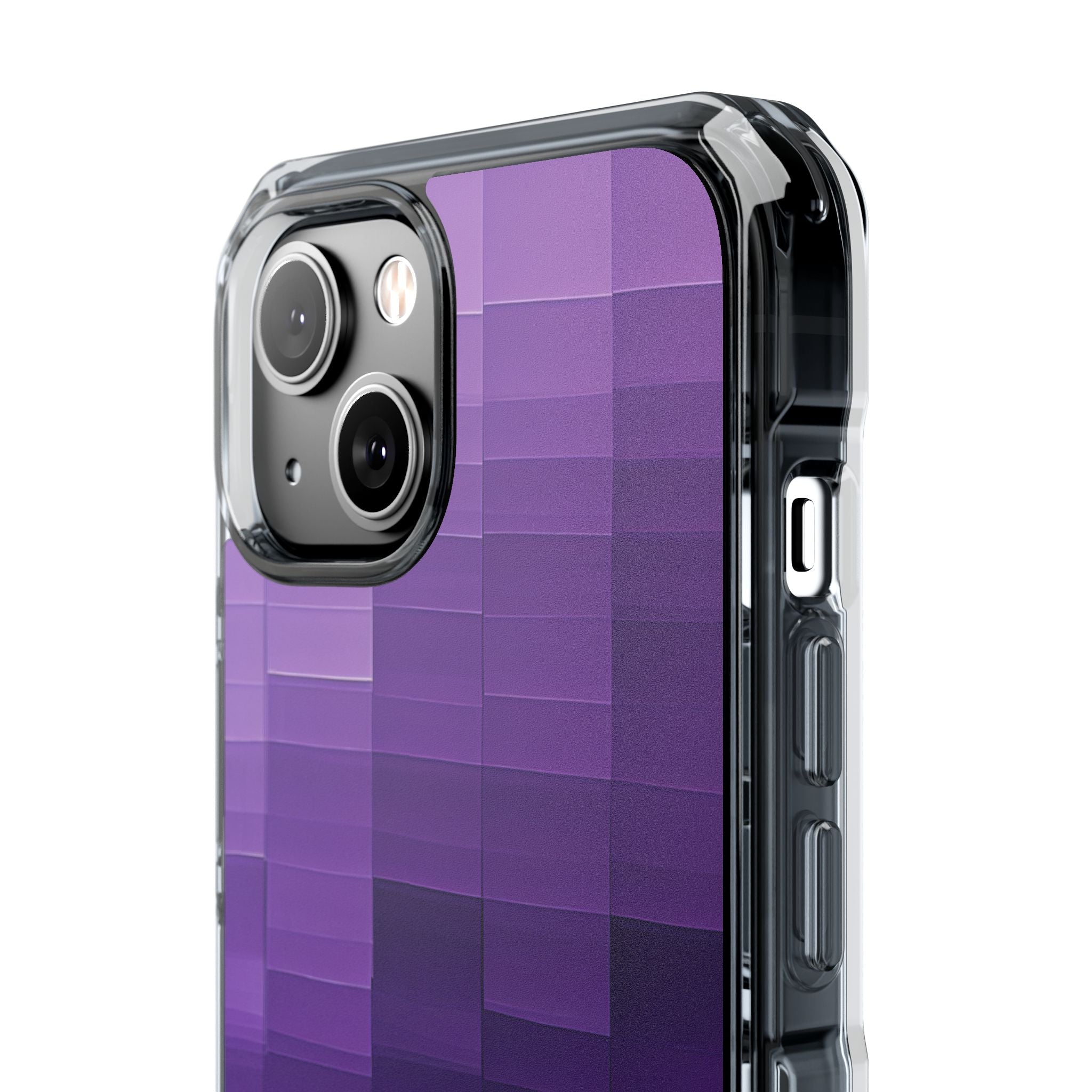 Purple Horizon Grid iPhone 14 - Impact Clear+