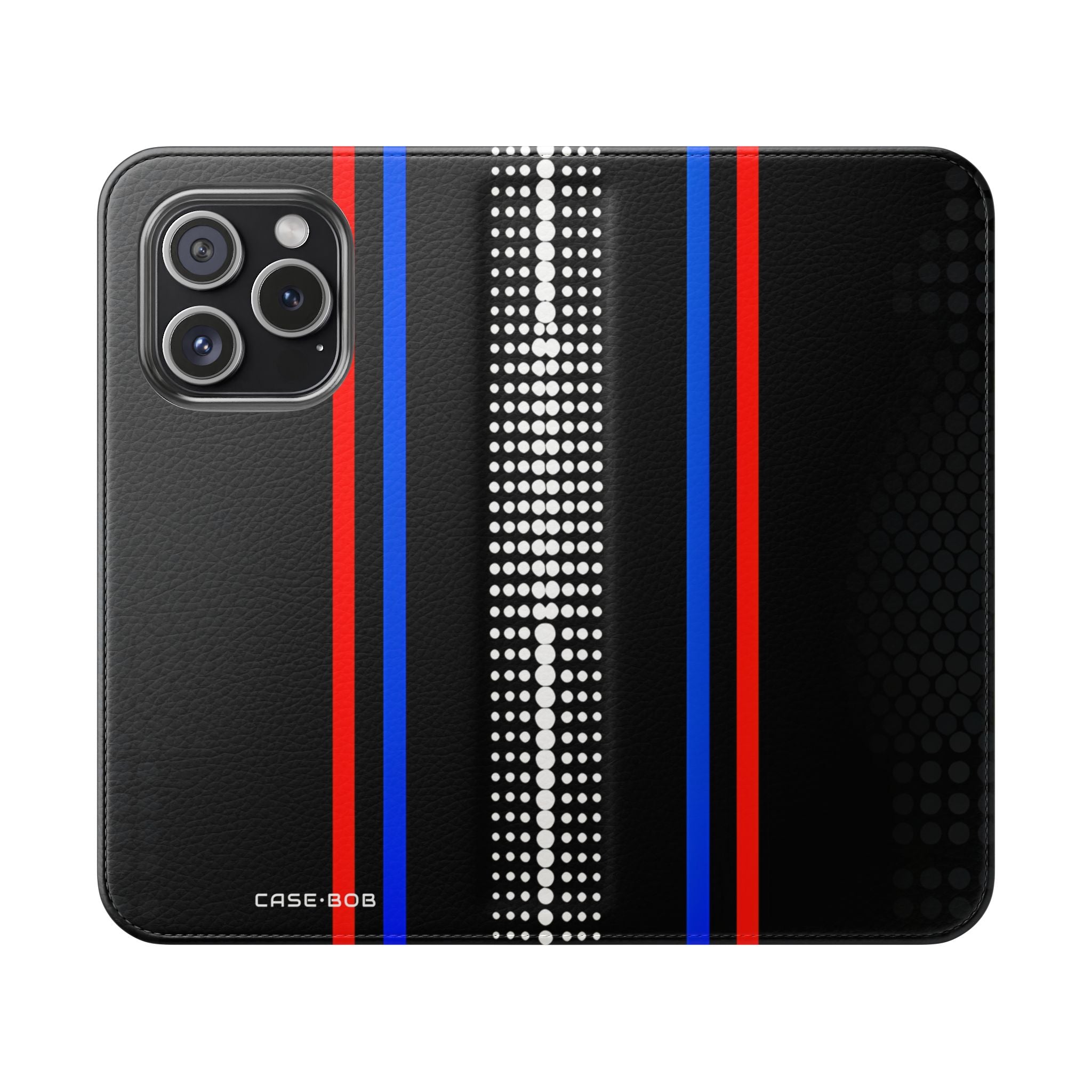 Koverretut pistepylväät - iPhone 15 Pro -lompakkokotelo