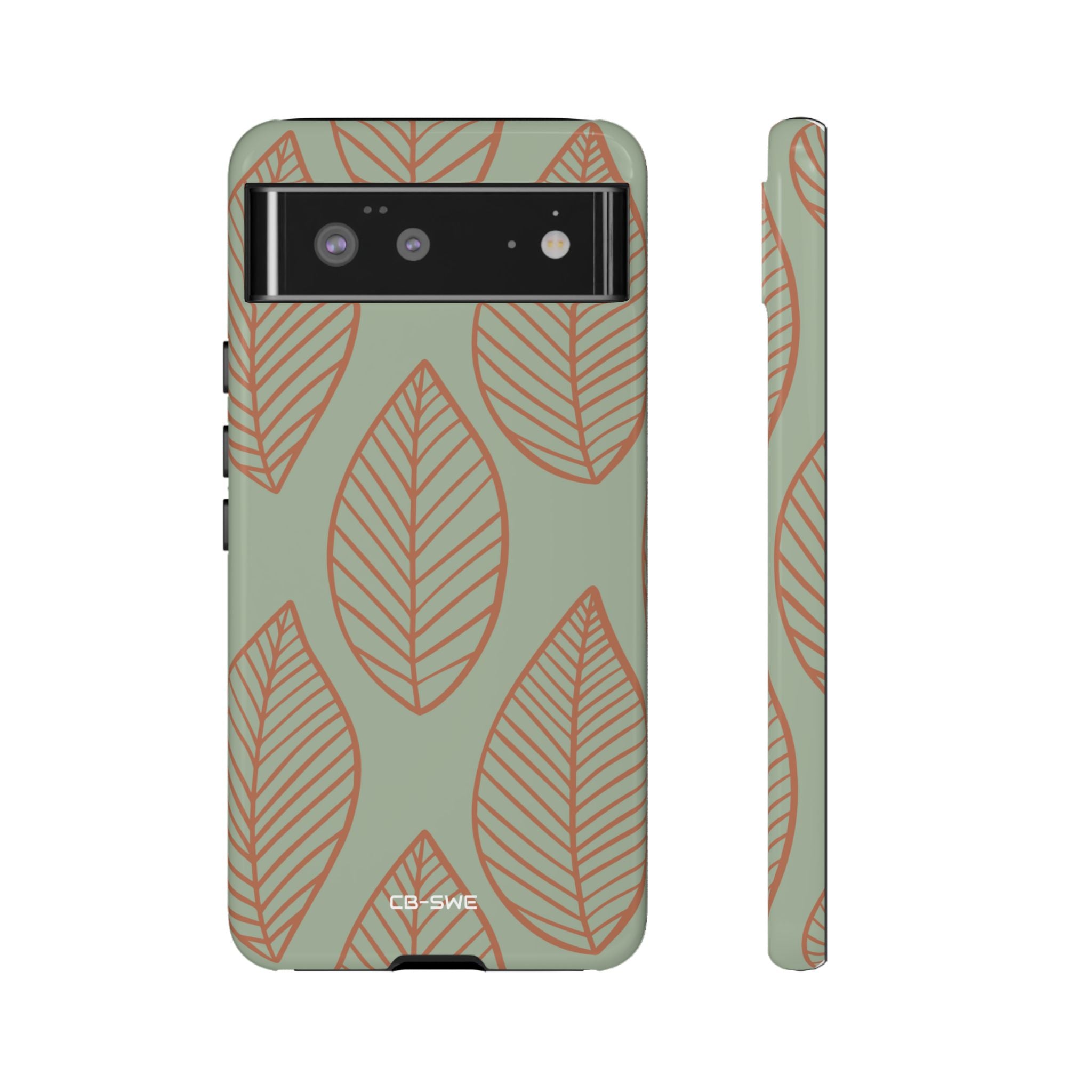 Mint and Orange Leaves - Google Pixel Case