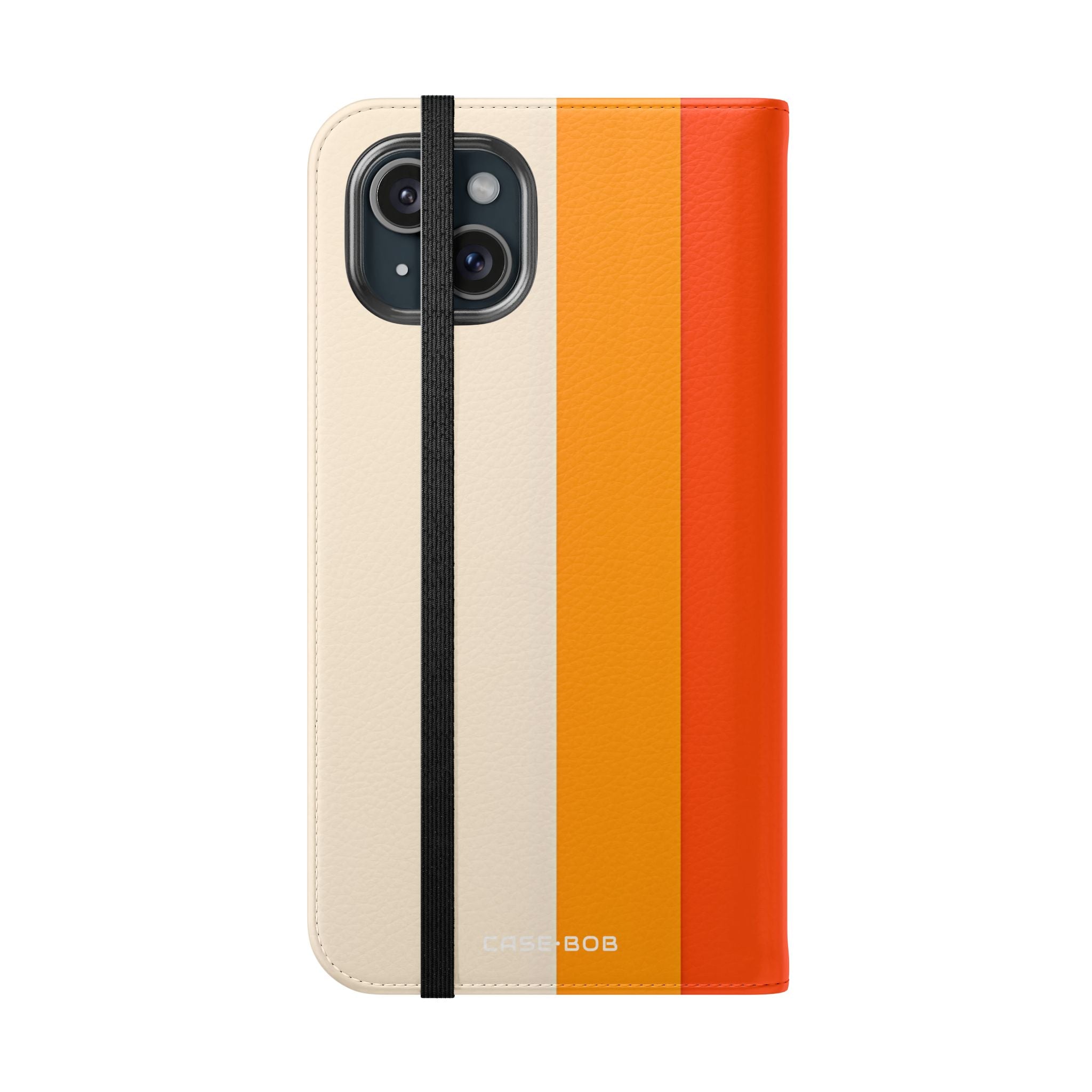 Rainbow Stripes Beige - iPhone 15 Plus Case - Wallet