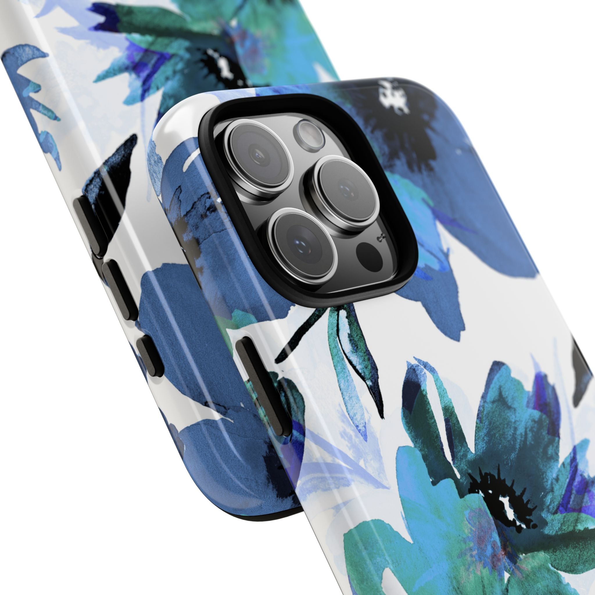 Blue Blossom Radiance iPhone 16 Pro Max Case - Tough