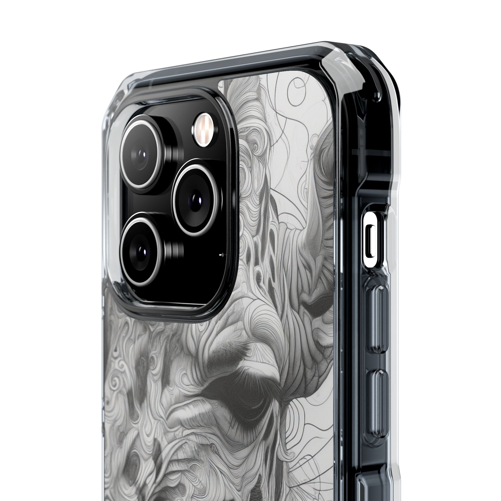 Swirling Giraffe Art iPhone 14 - Impact Clear+