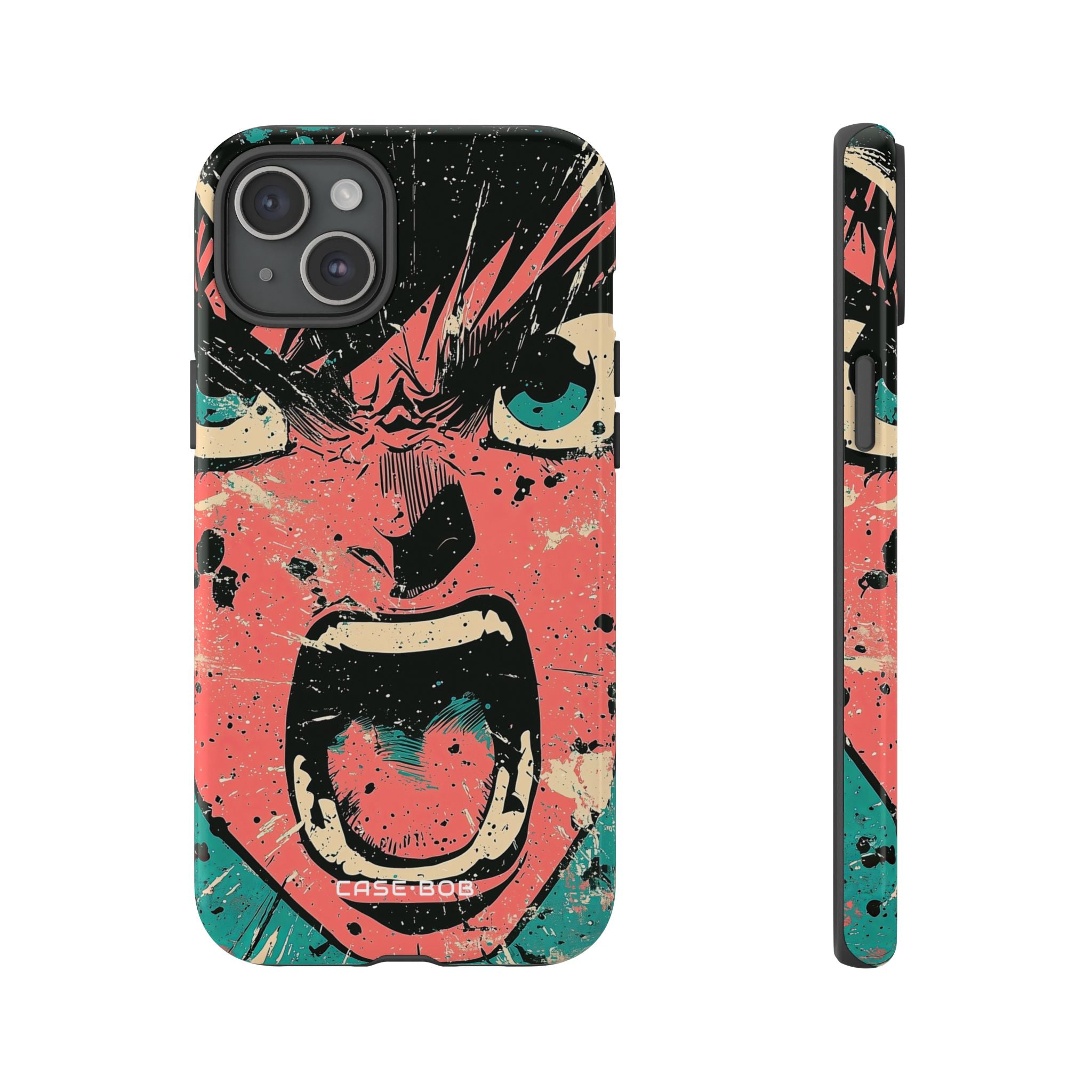 Screaming Face Pink iPhone 15 Plus Case - Tough