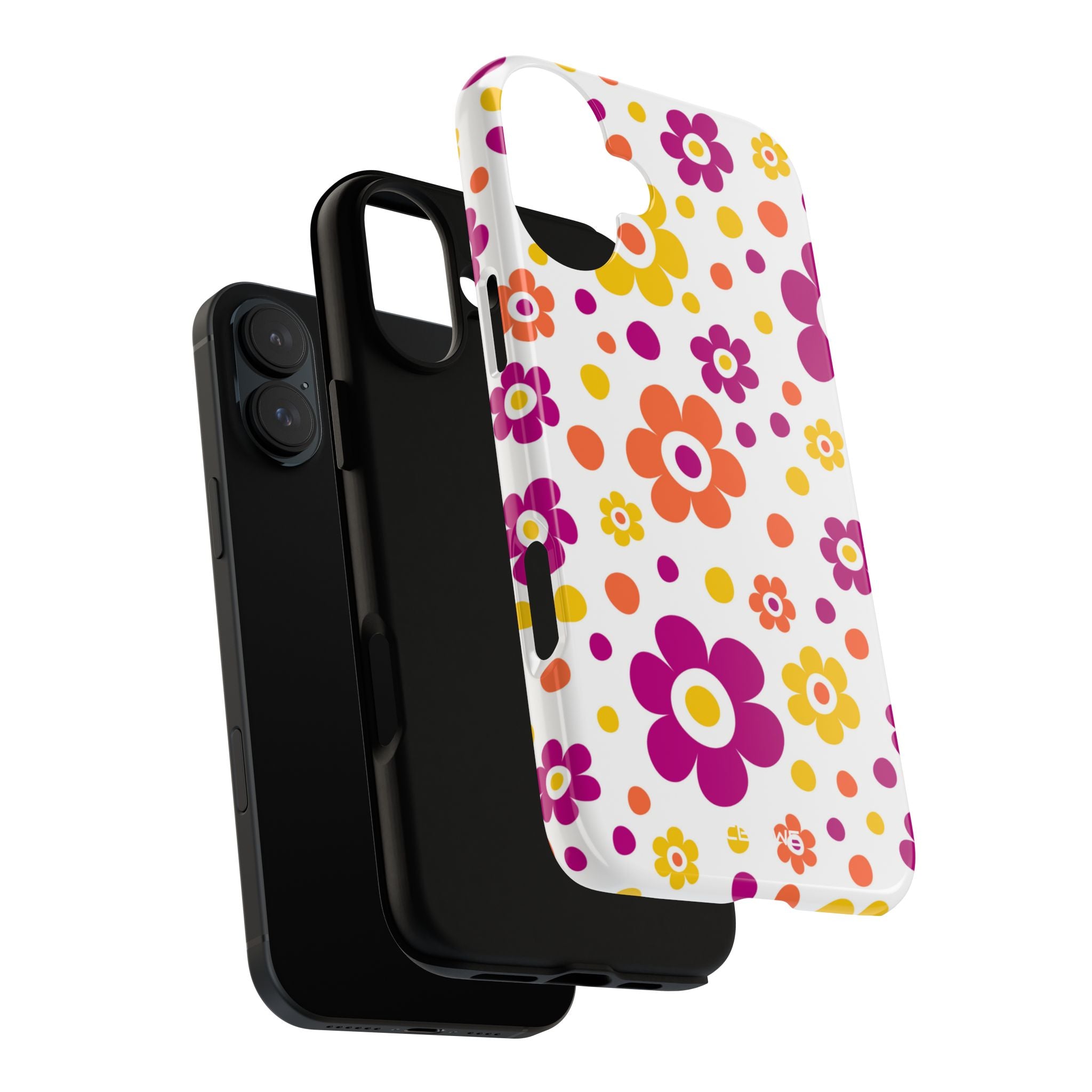 Retro Floral Playfulness - iPhone Case