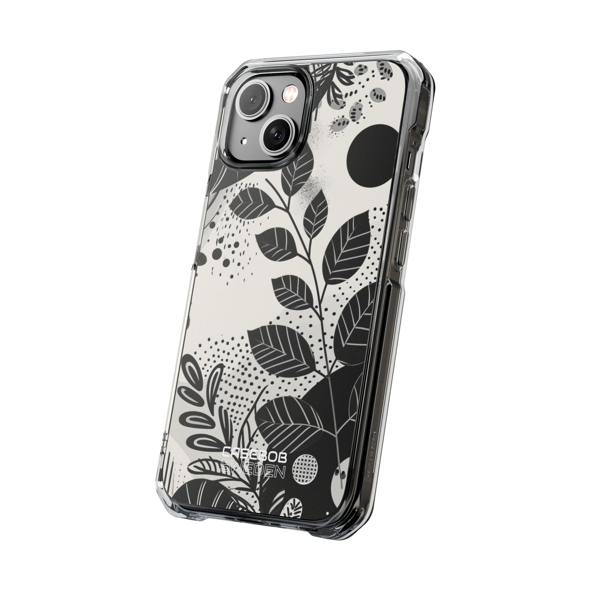 Monochrome Leaf Rhythm iPhone 14 - Impact Clear+