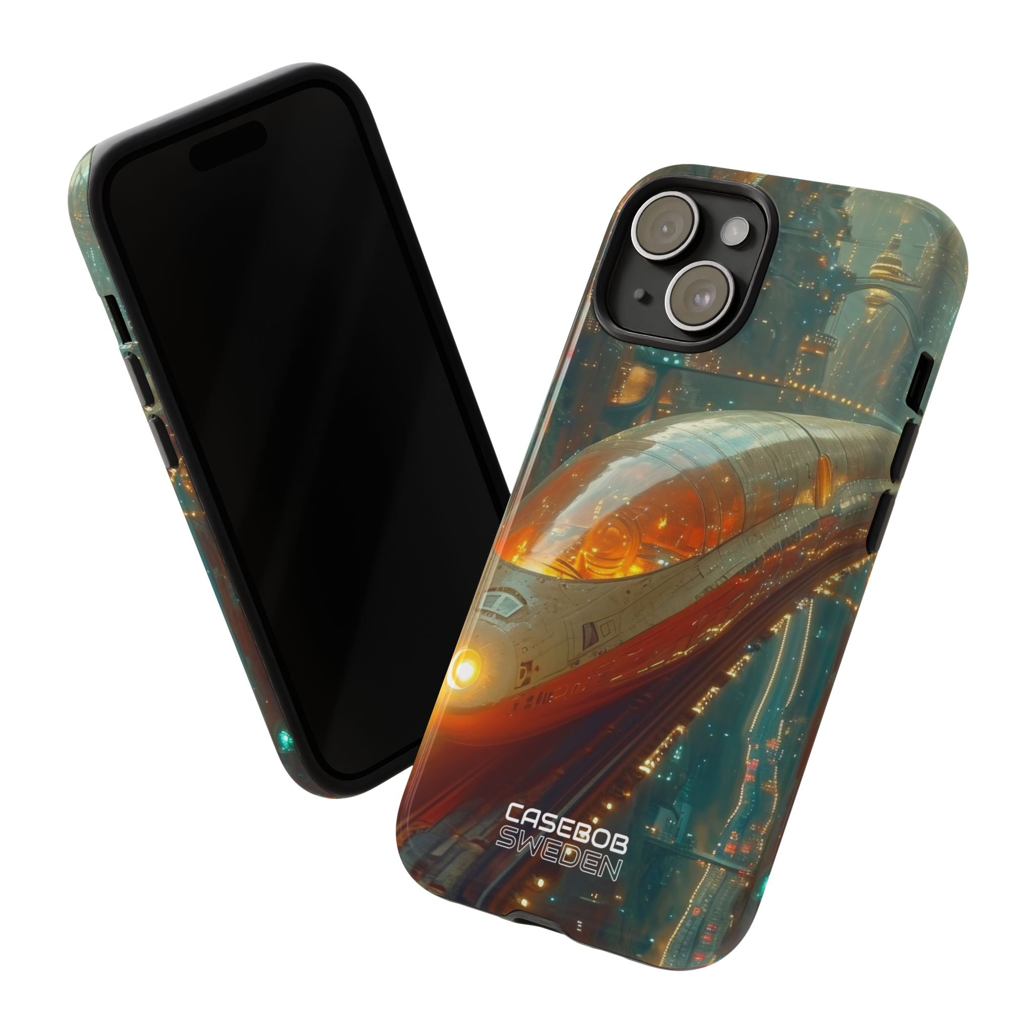 Futuristic Train Odyssey iPhone 15 - Tough