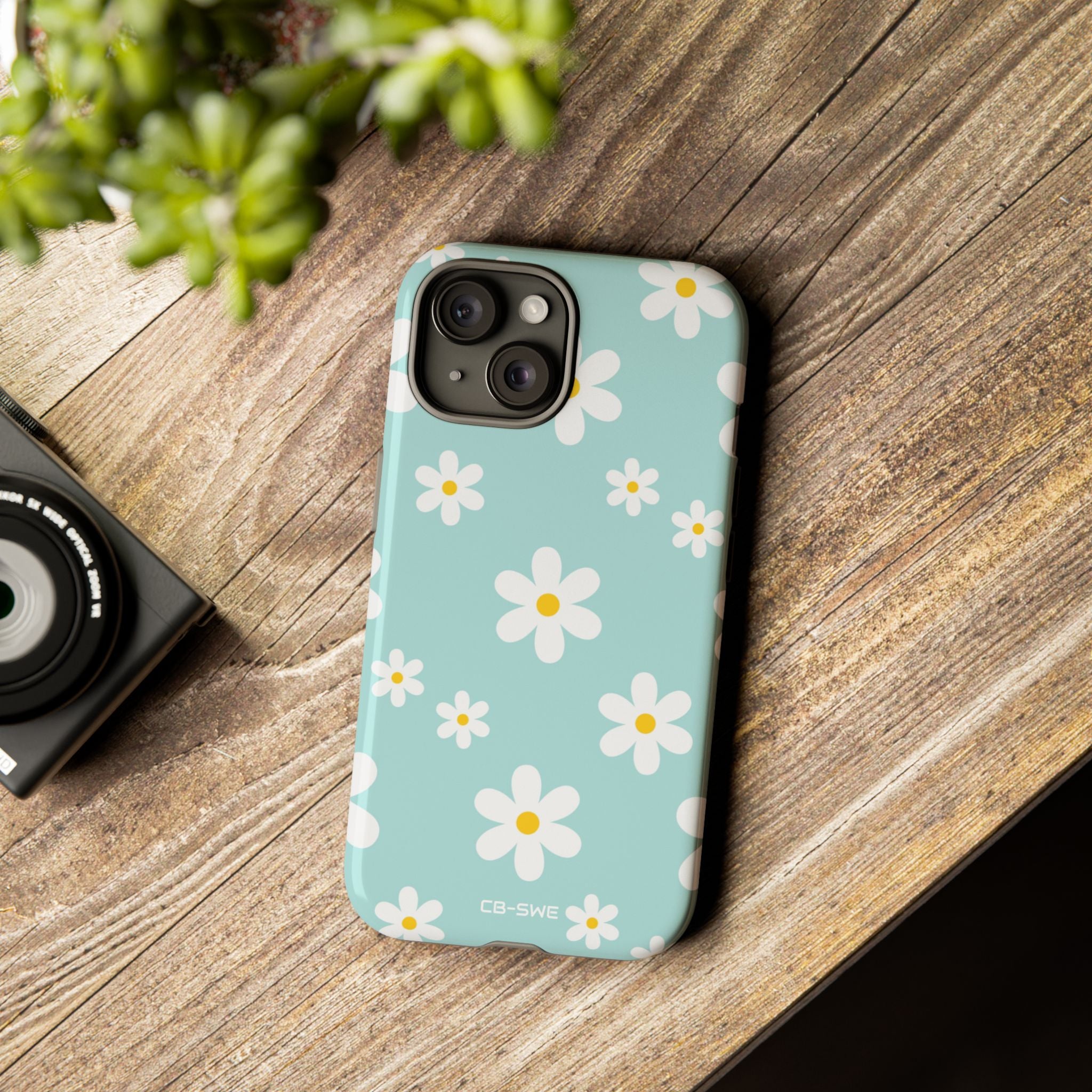 Daisies On Blue - iPhone Case