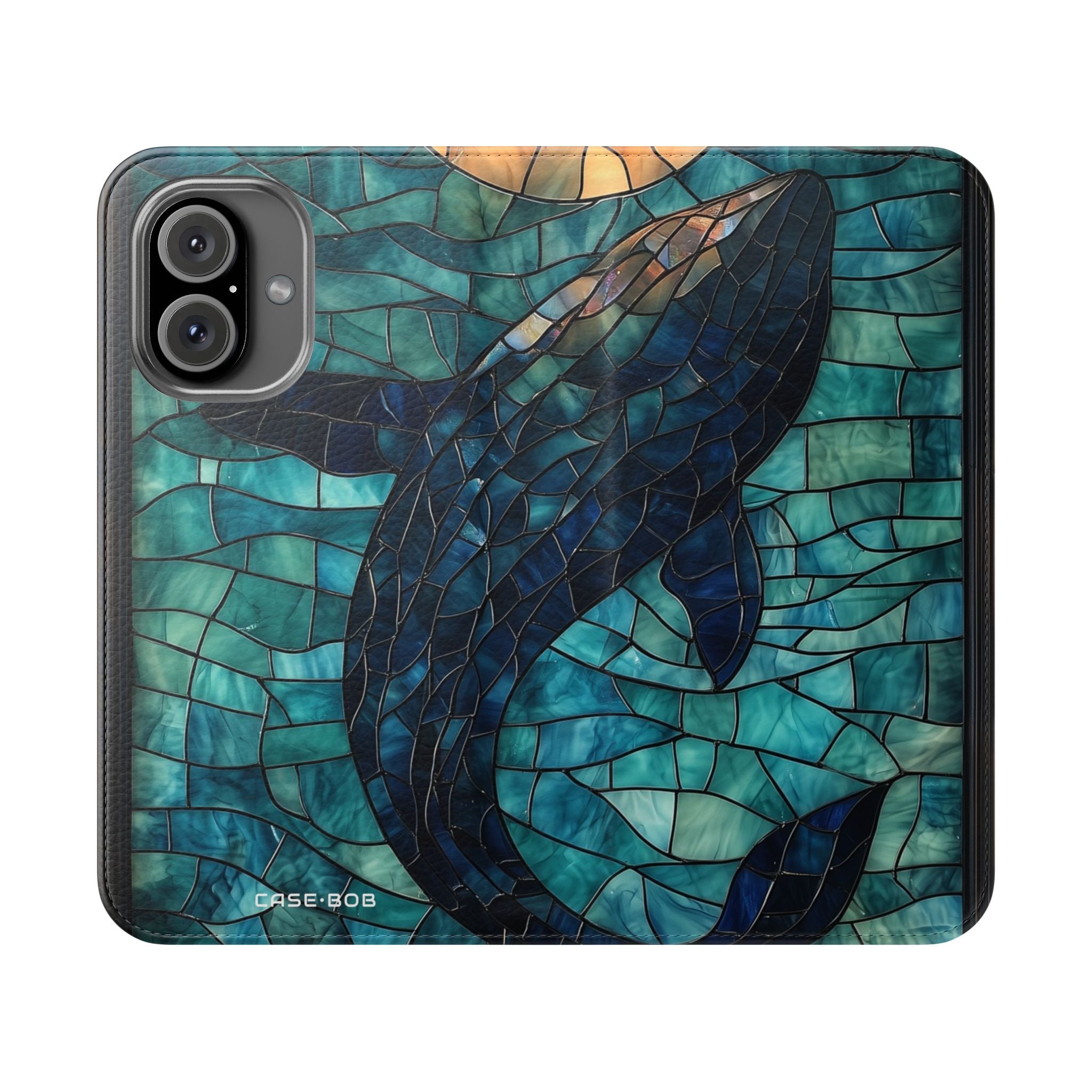 Blue Whale Mosaic - iPhone 16 Case - Wallet