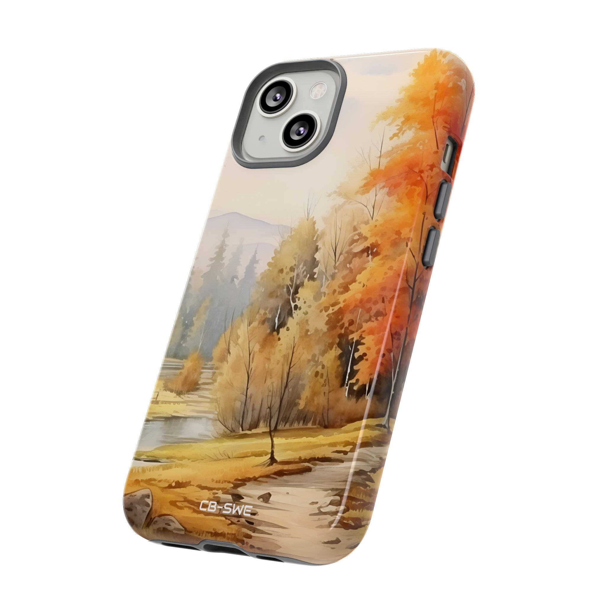 Golden Leaves Drift - iPhone Case