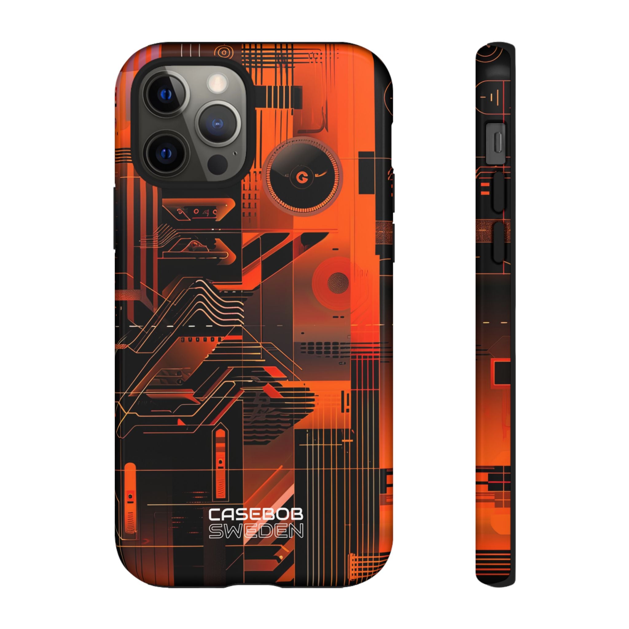 Orange Circuit Dreams iPhone 12 - Tough