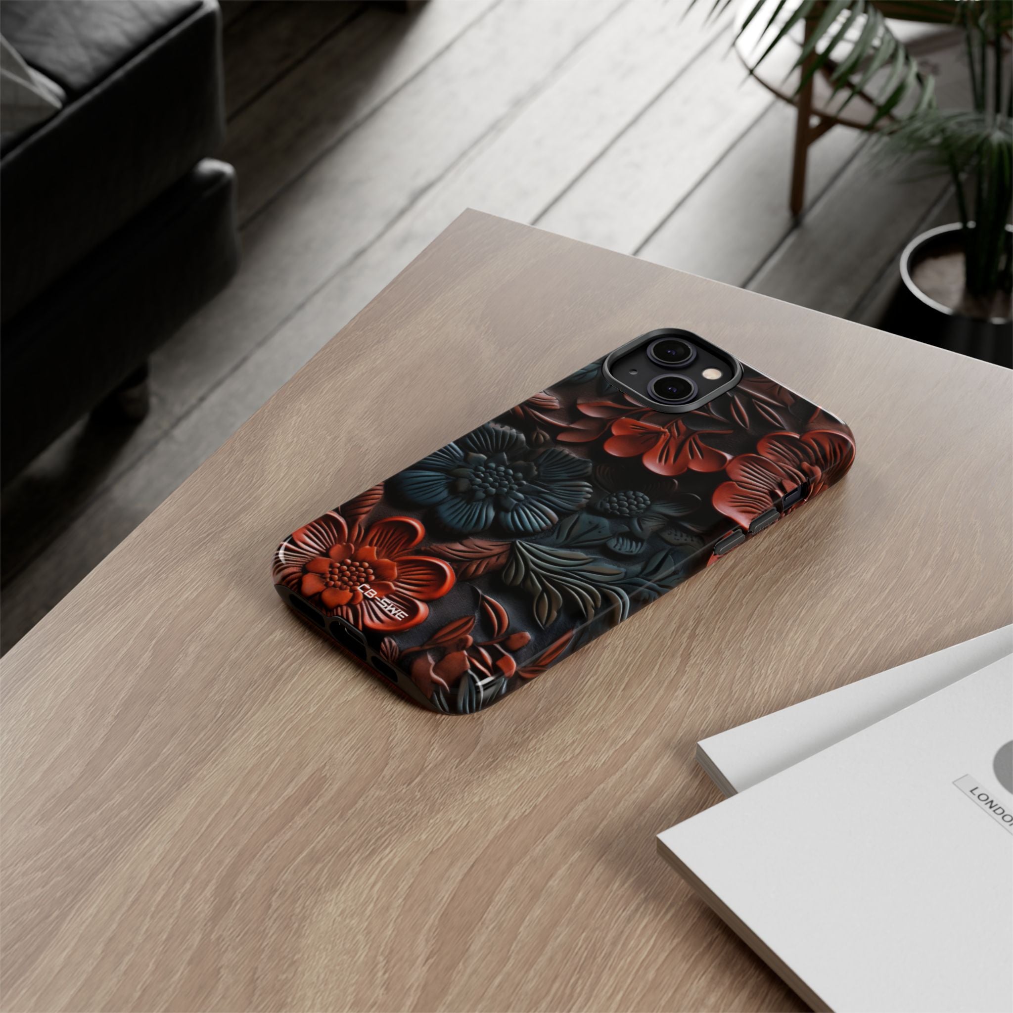 Sculpted Floral Elegance - iPhone Case