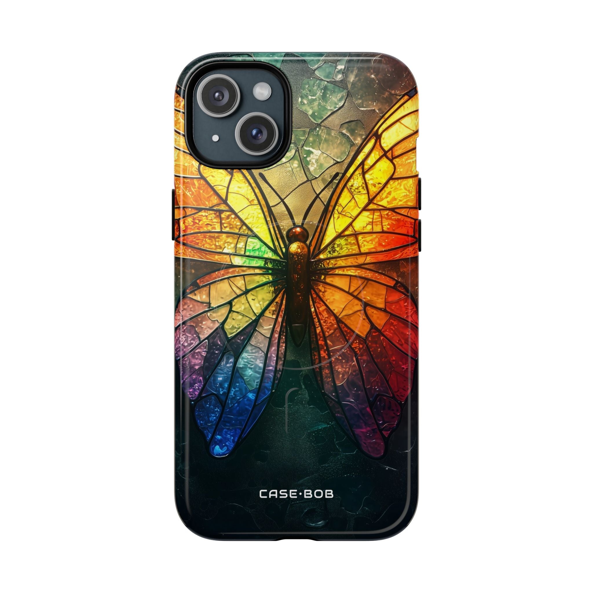 Stained Glass Butterfly iPhone 15 Plus Case - Tough+