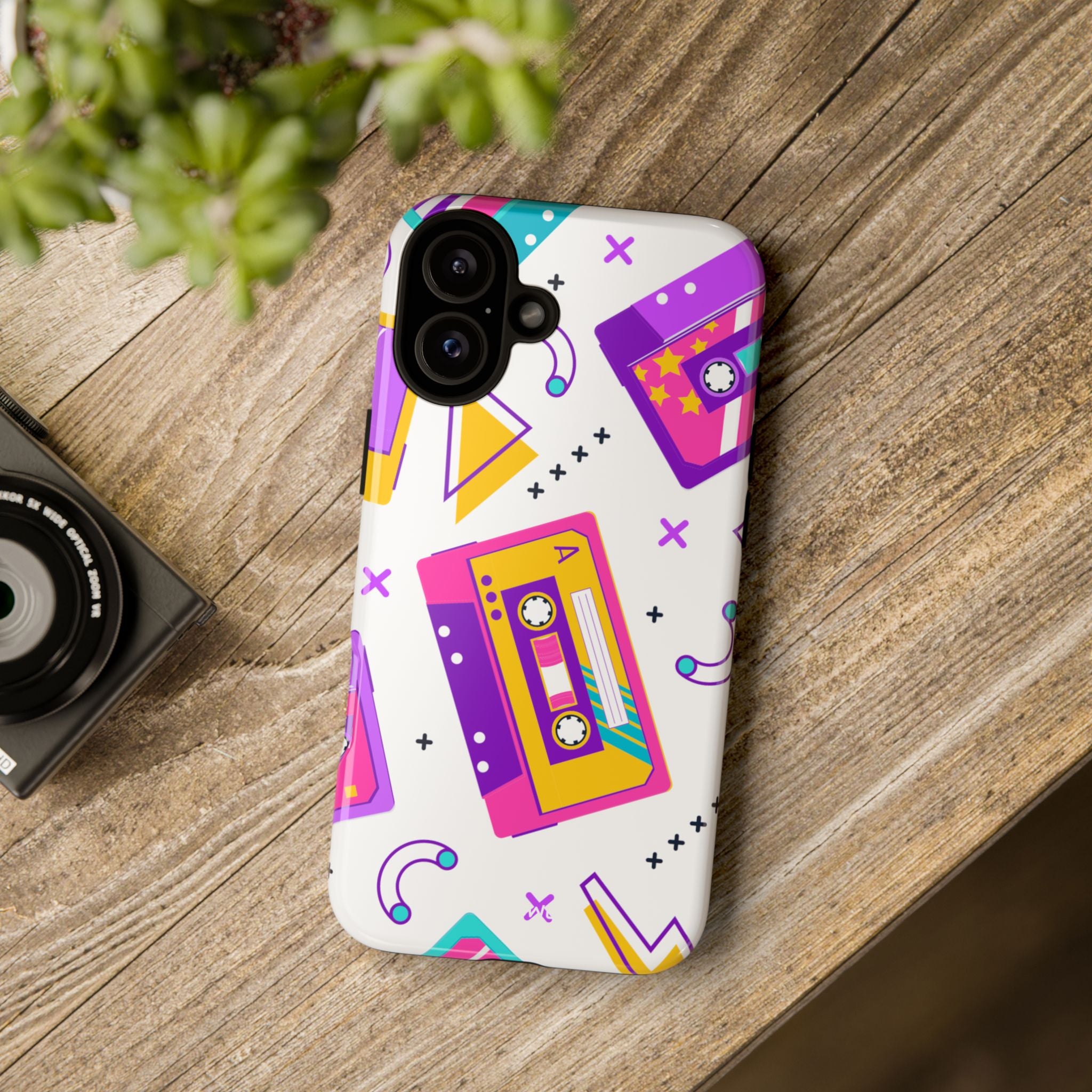 Retro Cassette Chaos - iPhone Case