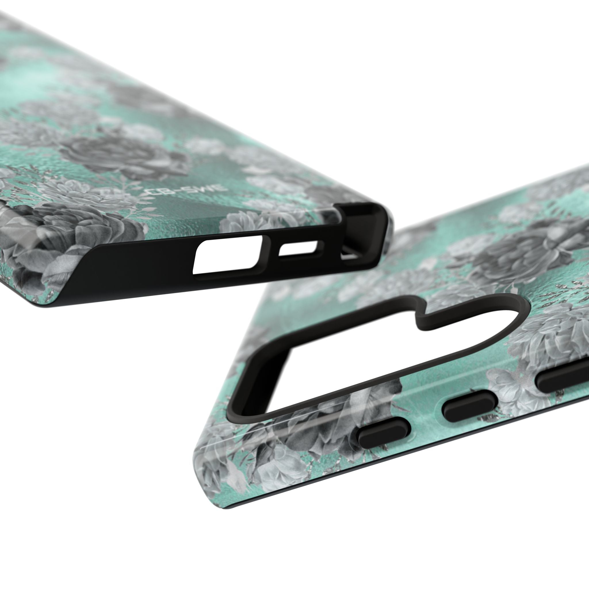 Teal Floral Elegance - Samsung Case