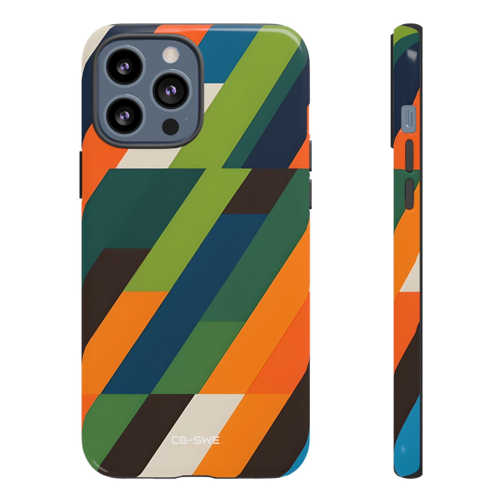 Geometric Color Intersection - iPhone Case