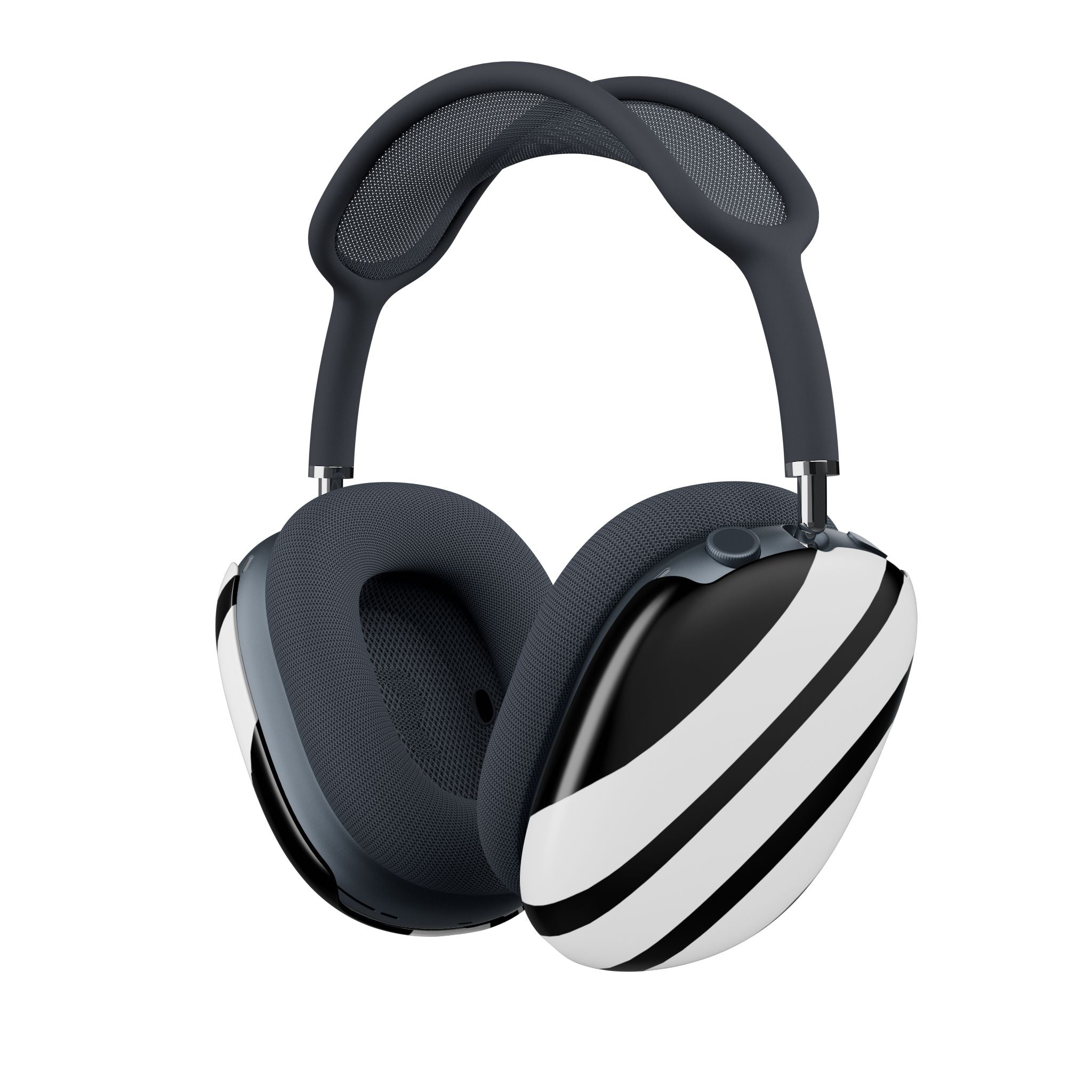 Diagonaaliraitoja Mustavalkoinen - AirPod Max Case