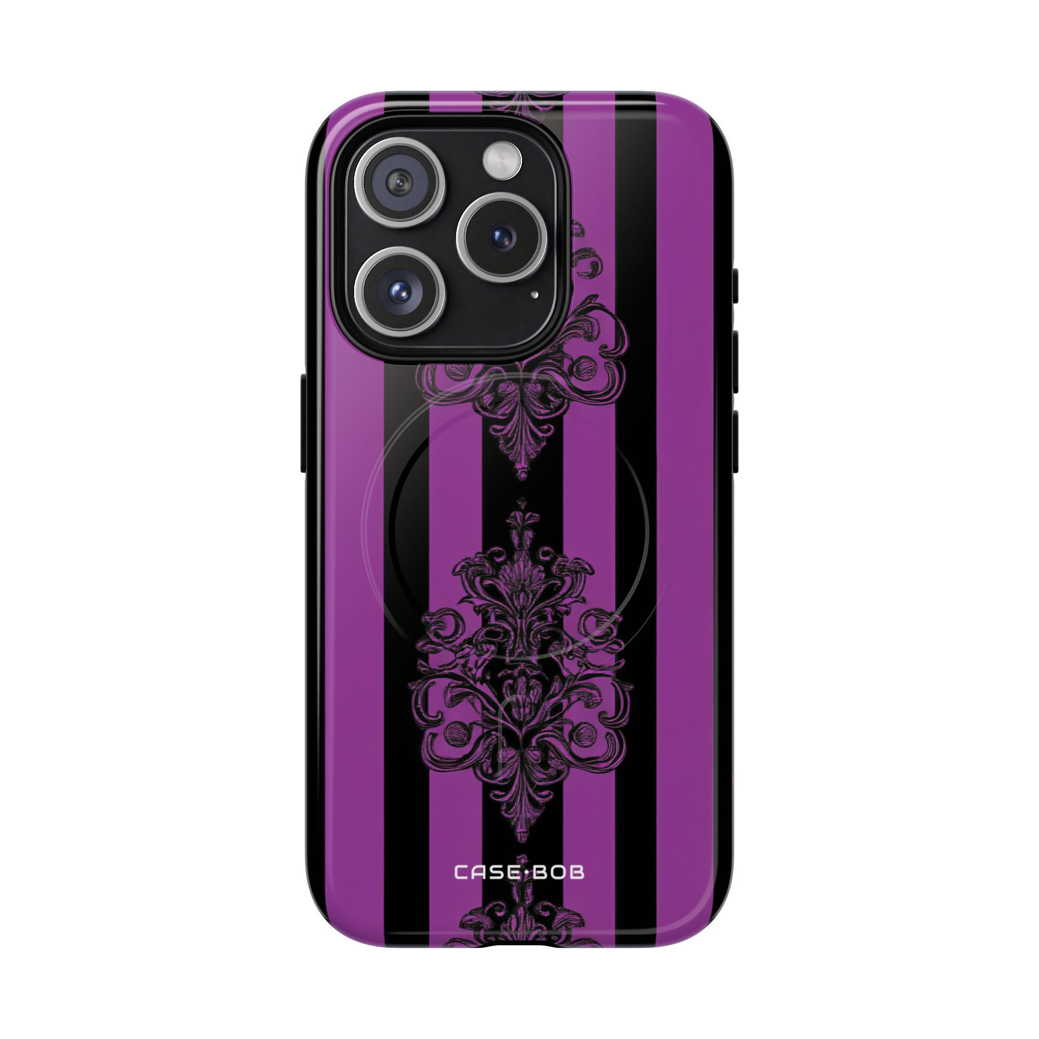 Damask Elegance Purple iPhone 15 Pro Case - Tough+