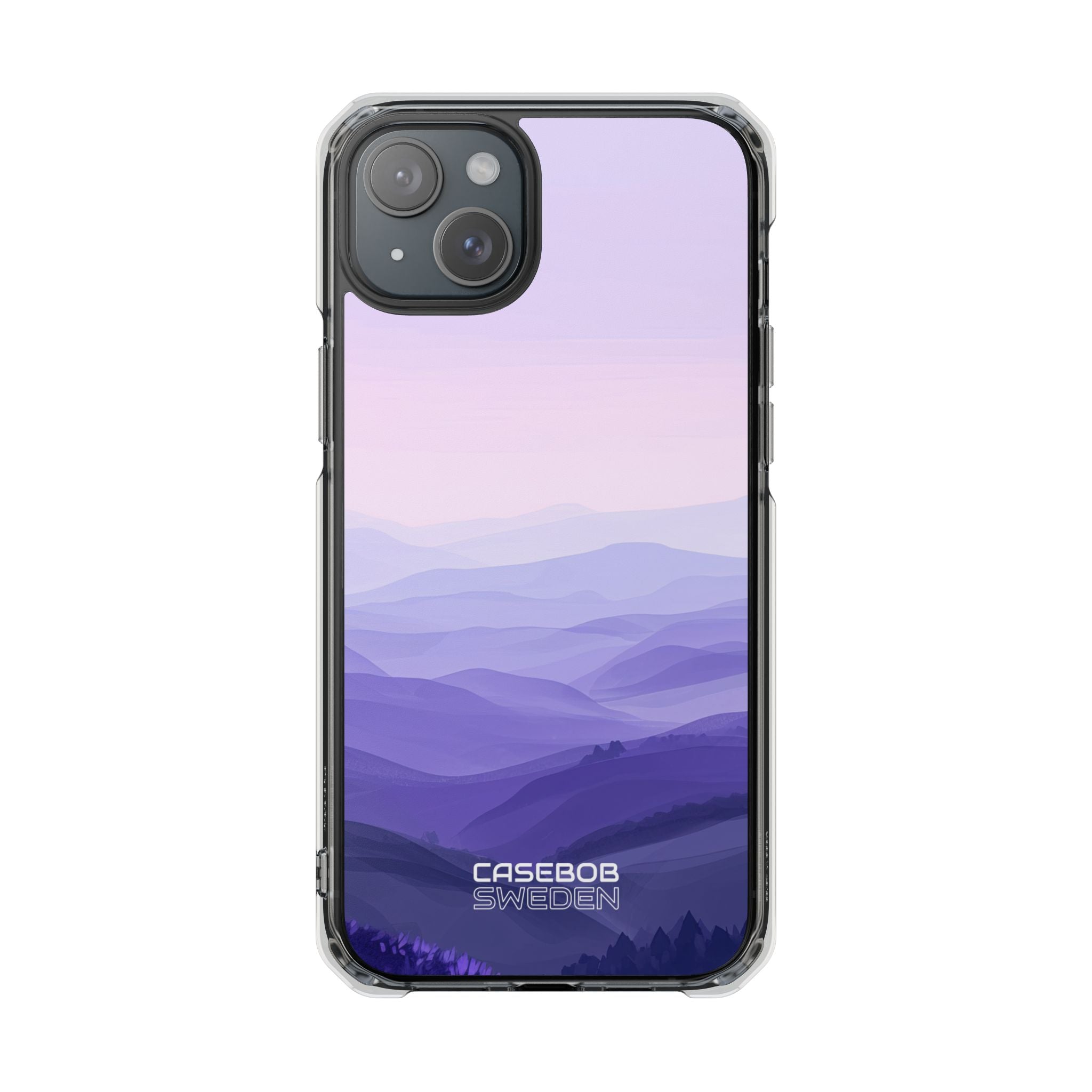 Lavender Mountain Layers iPhone 15 - Impact Clear+