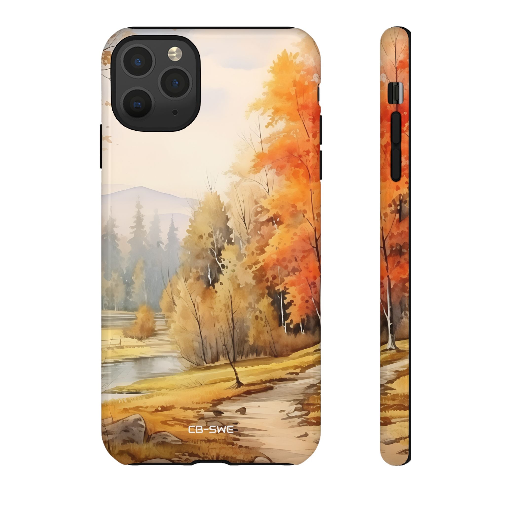 Golden Leaves Drift - iPhone Case