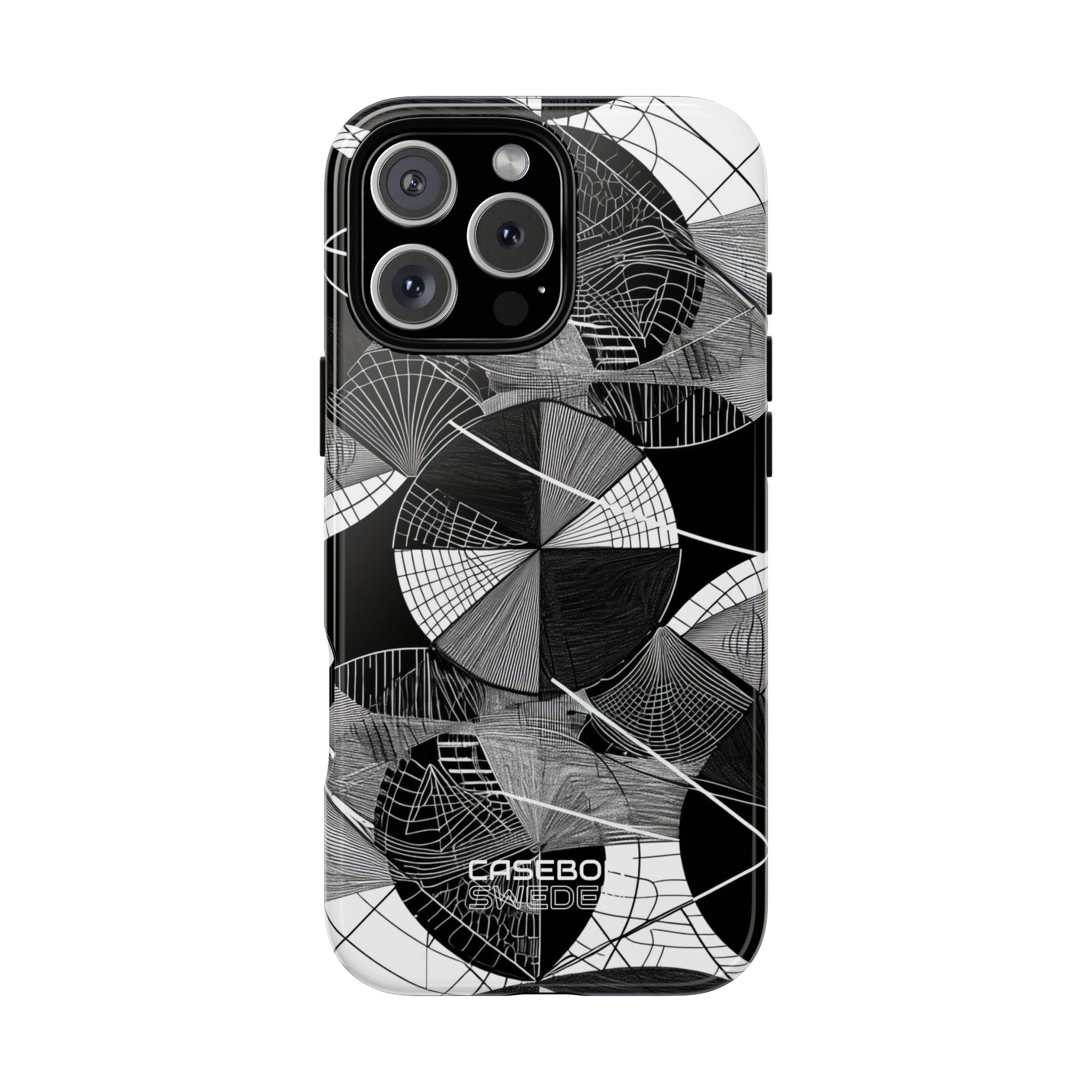 Labirinto a Cerchio Monocromatico iPhone 16 - Tough