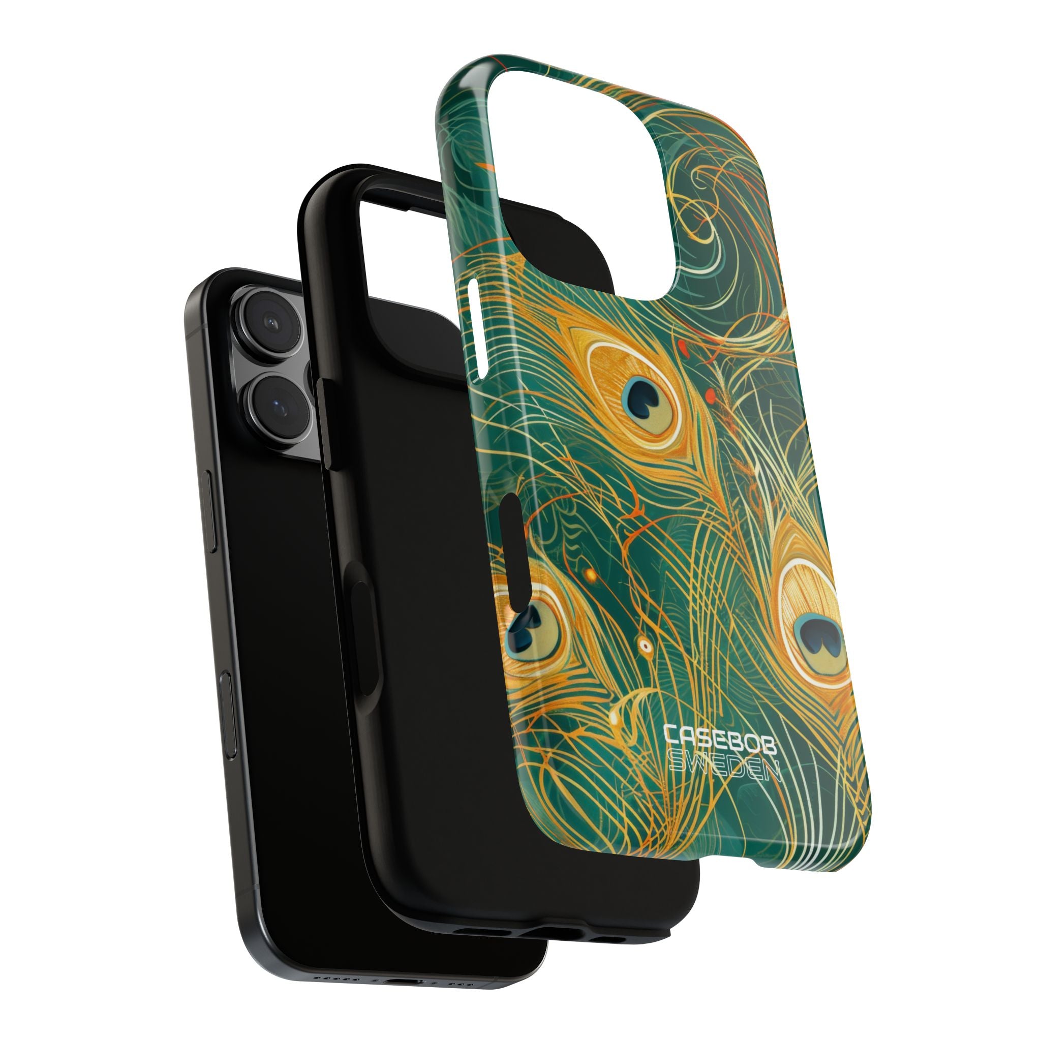 Vibrant Peacock Whirl iPhone 16 - Tough