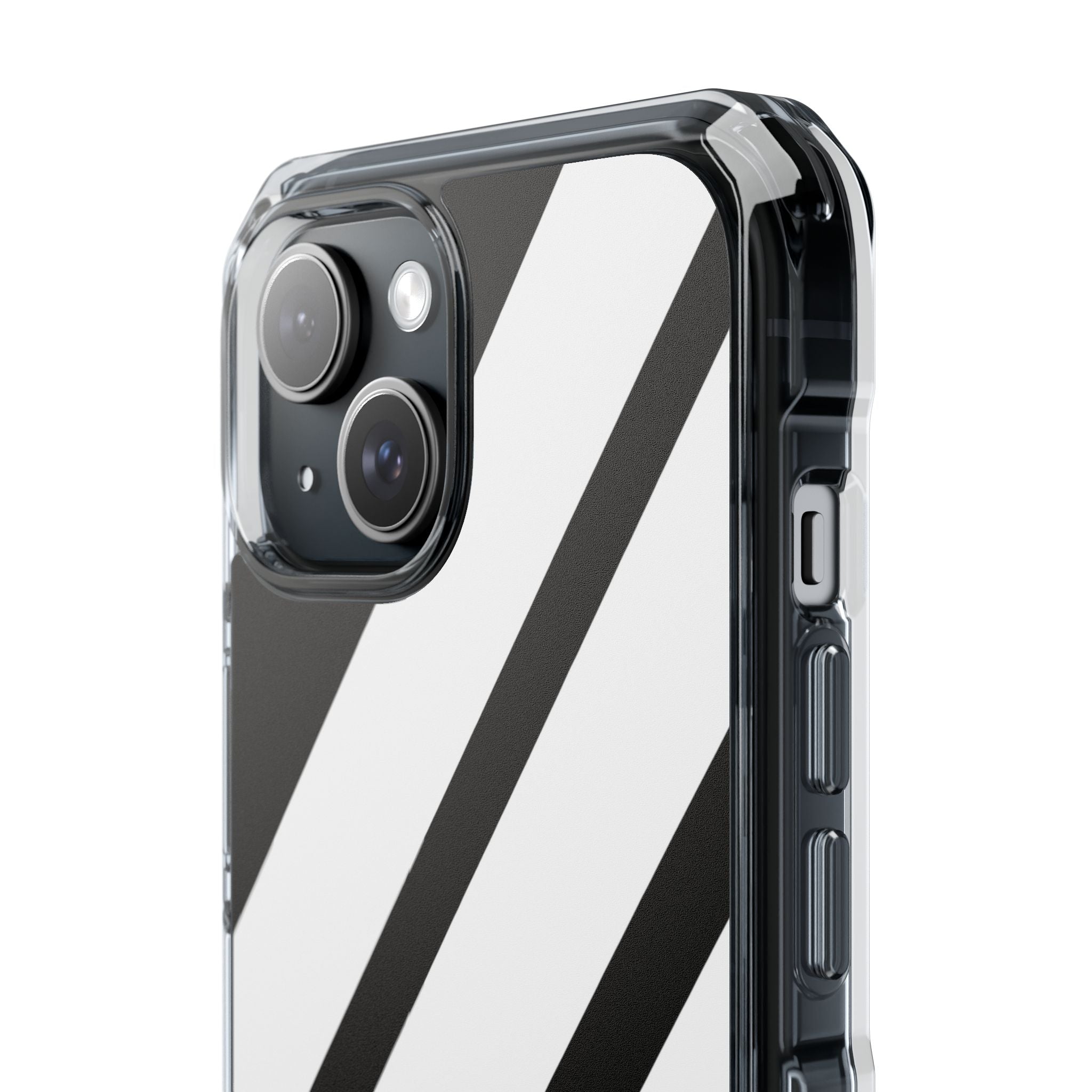 Diagonal Stripes Contrast iPhone 15 Case - Impact