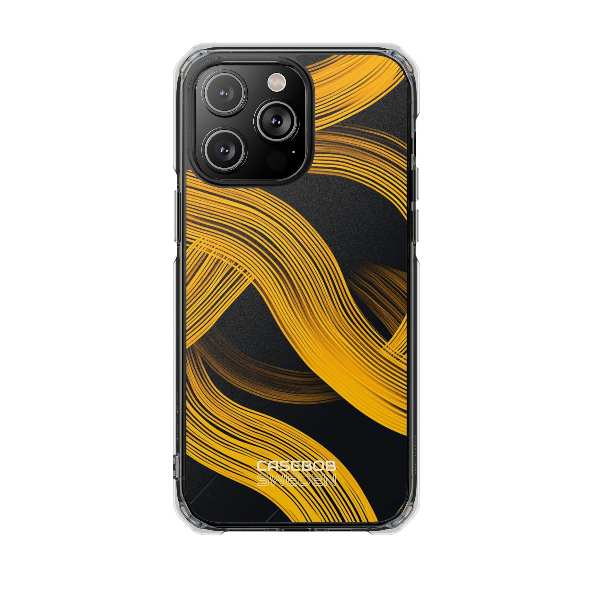Yellow Flow Lines iPhone 14 - Impact Clear+
