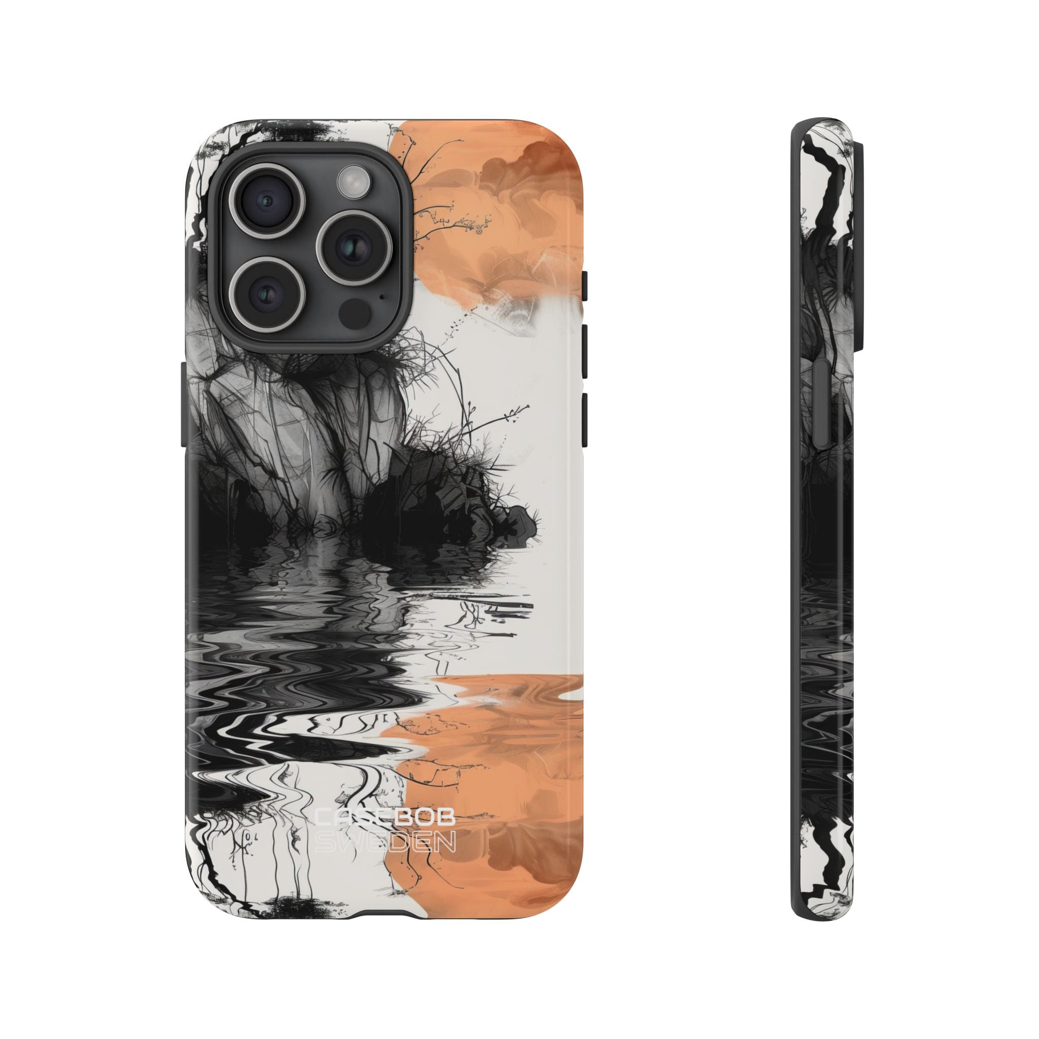 Riflesso della Luna Arancione iPhone 15 - Tough