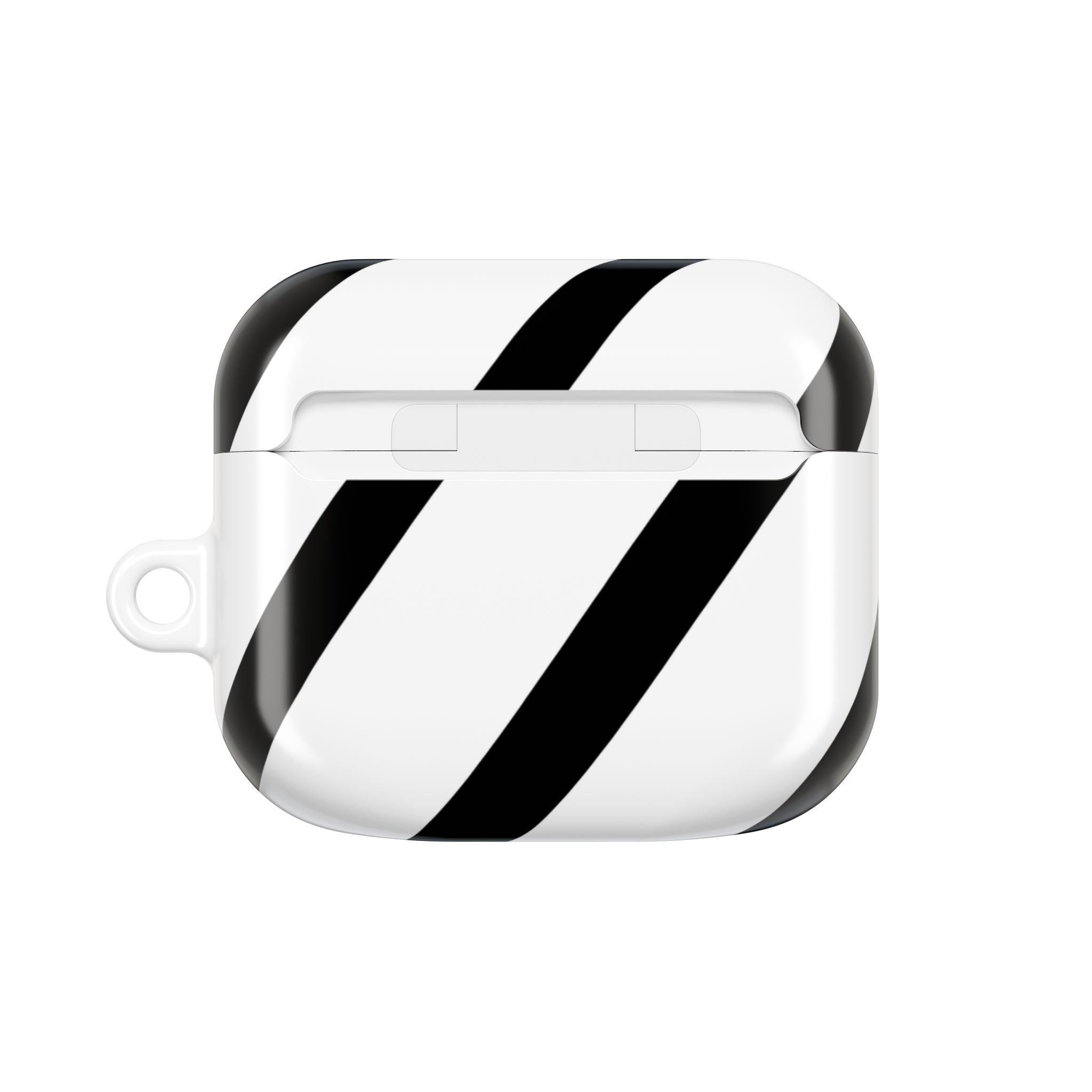 Diagonaaliraitoja Mustavalkoinen - AirPods Case
