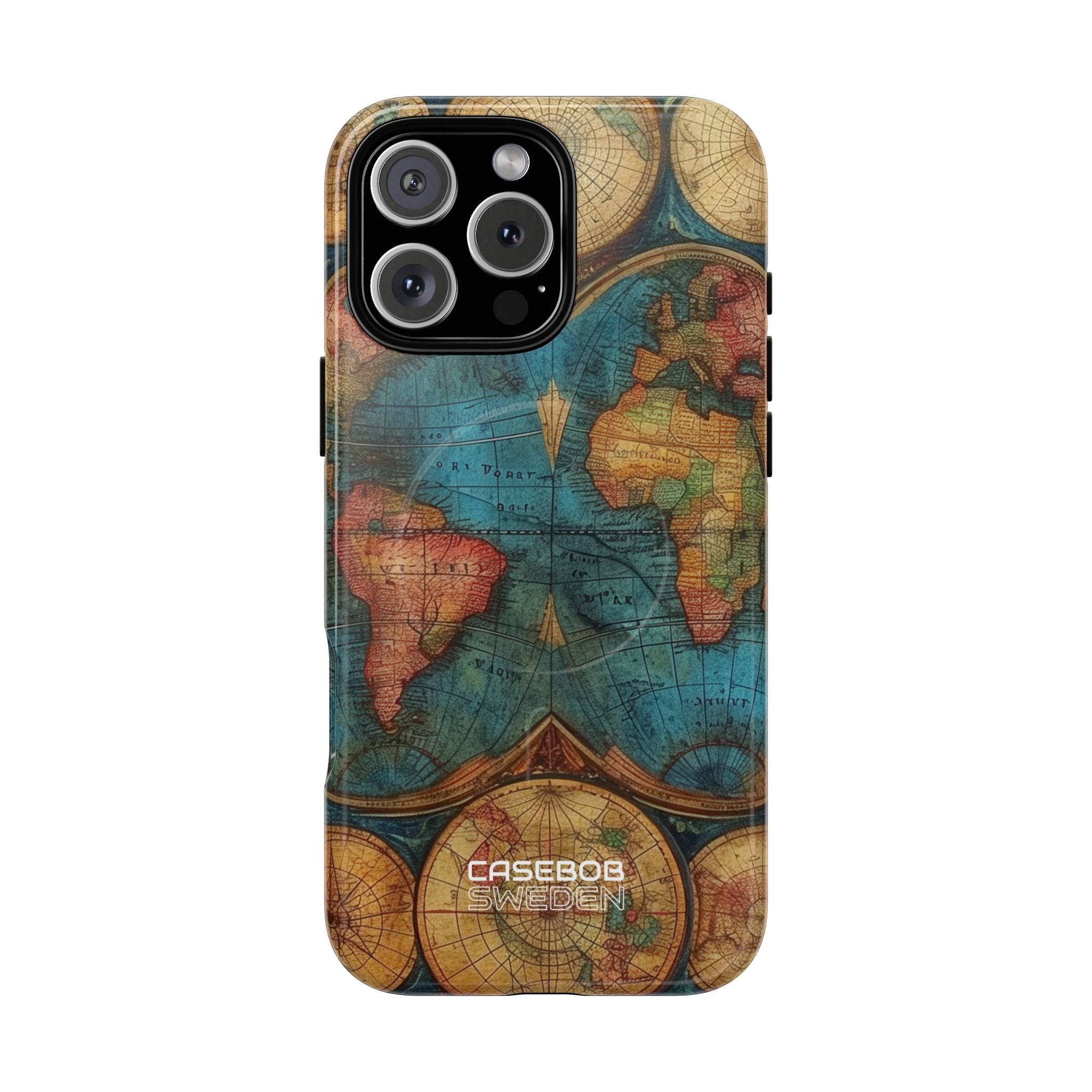 Vintage World Map iPhone 16 - Tough+