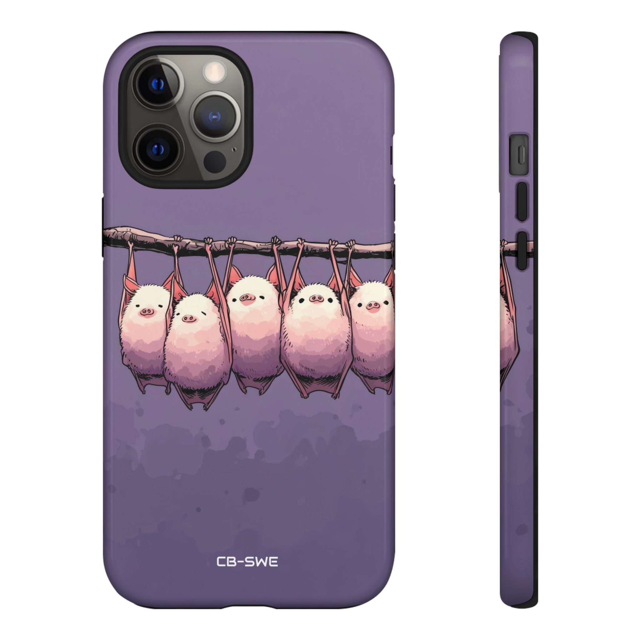 Bats Hang Playfully - iPhone Case
