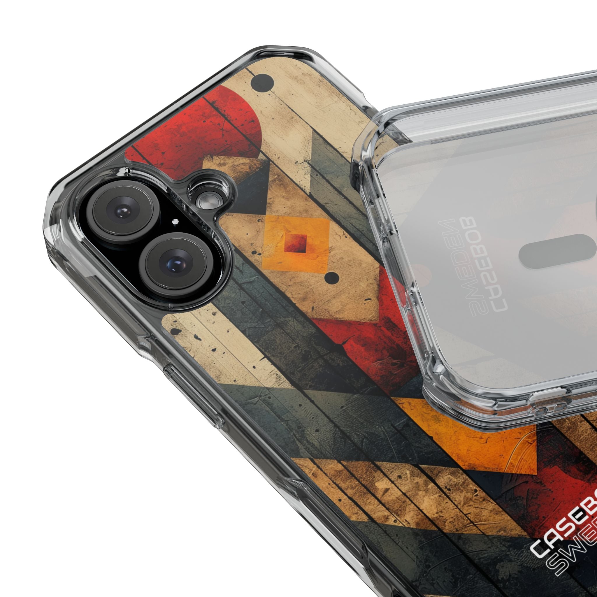 Geometric Fire Rise iPhone 16 - Impact Clear+