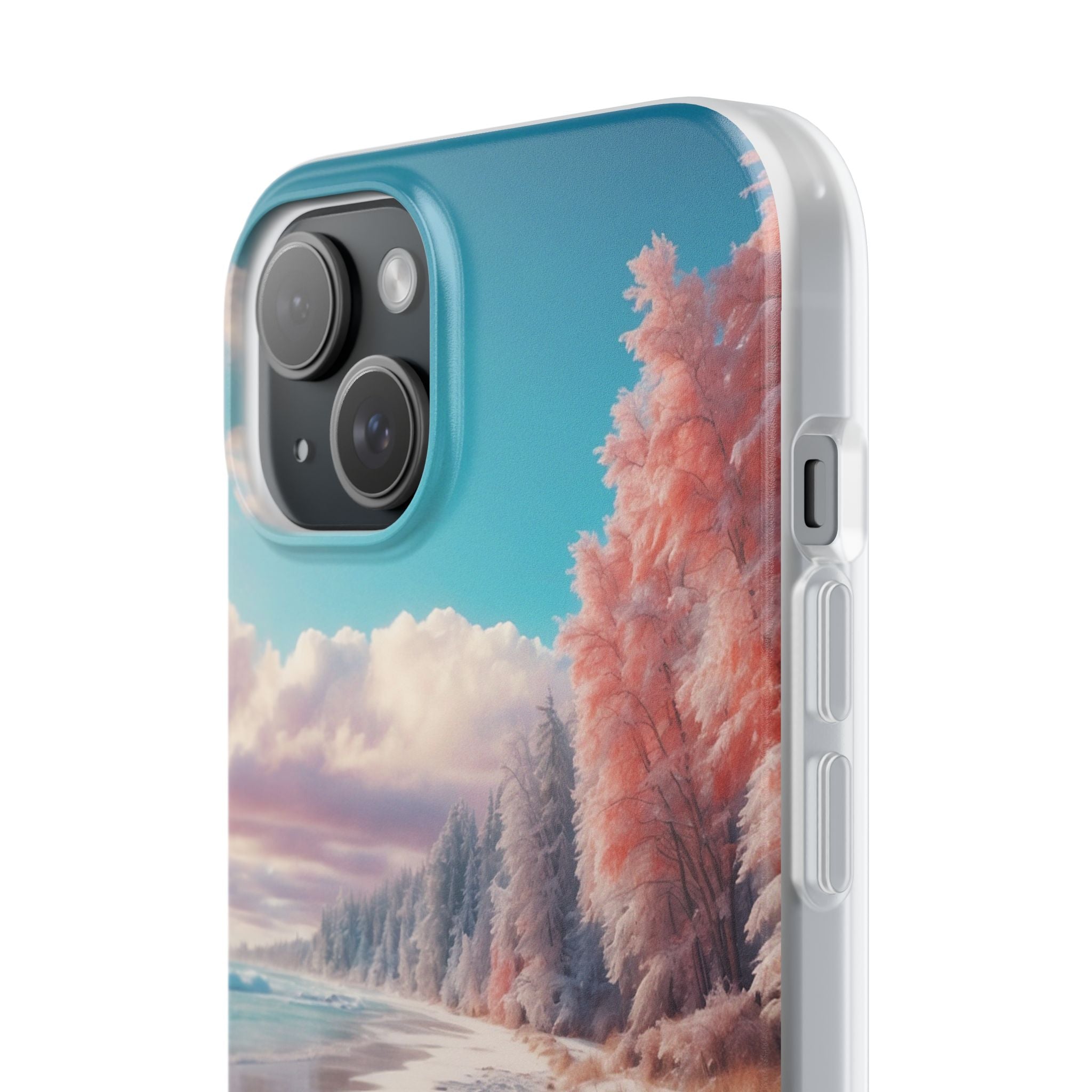 Snowy Footprints iPhone 15 Plus Case - Soft