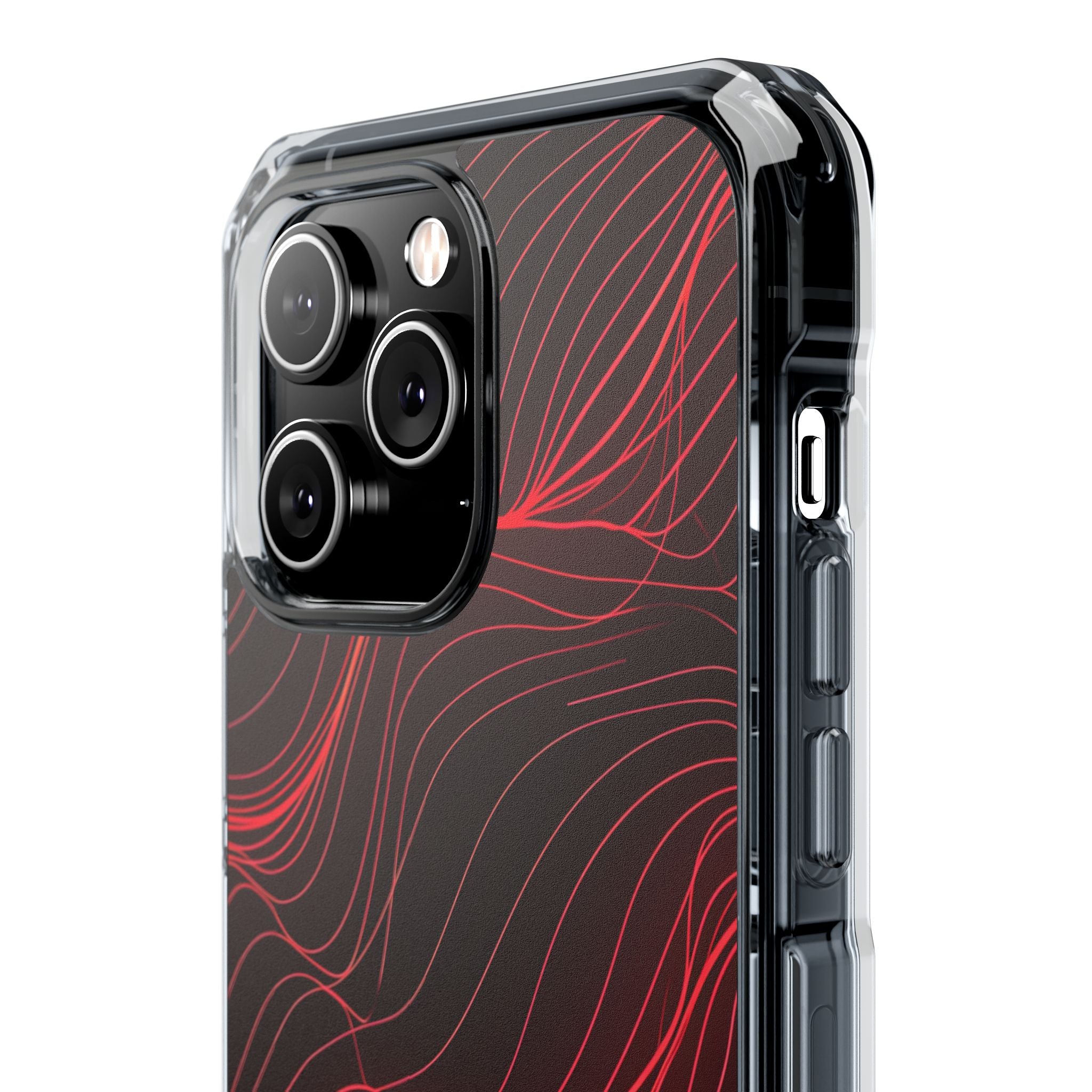 Crimson Waveform Flow iPhone 14 - Impact Clear+