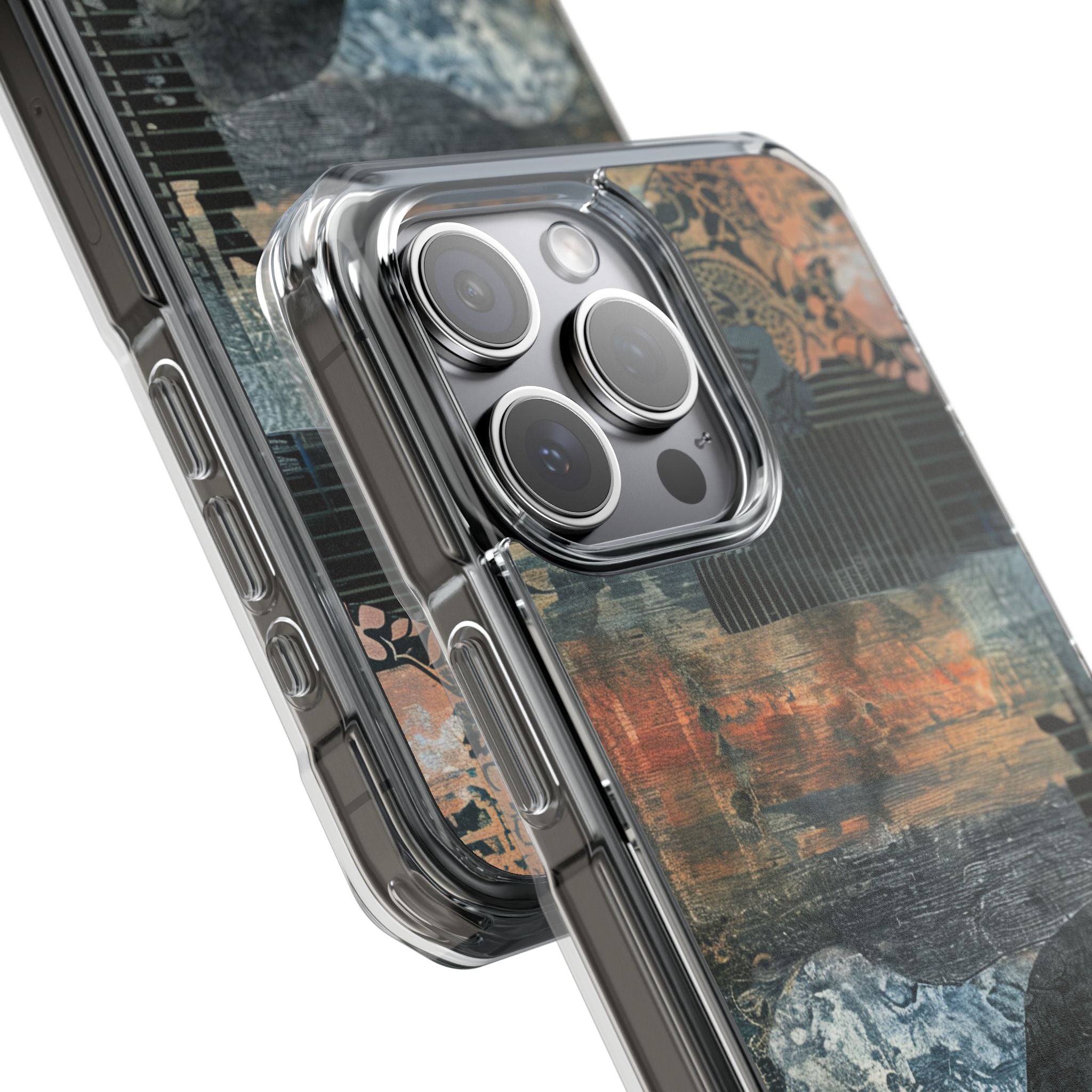 Rust Bloom Tangle iPhone 15 - Impact Clear+