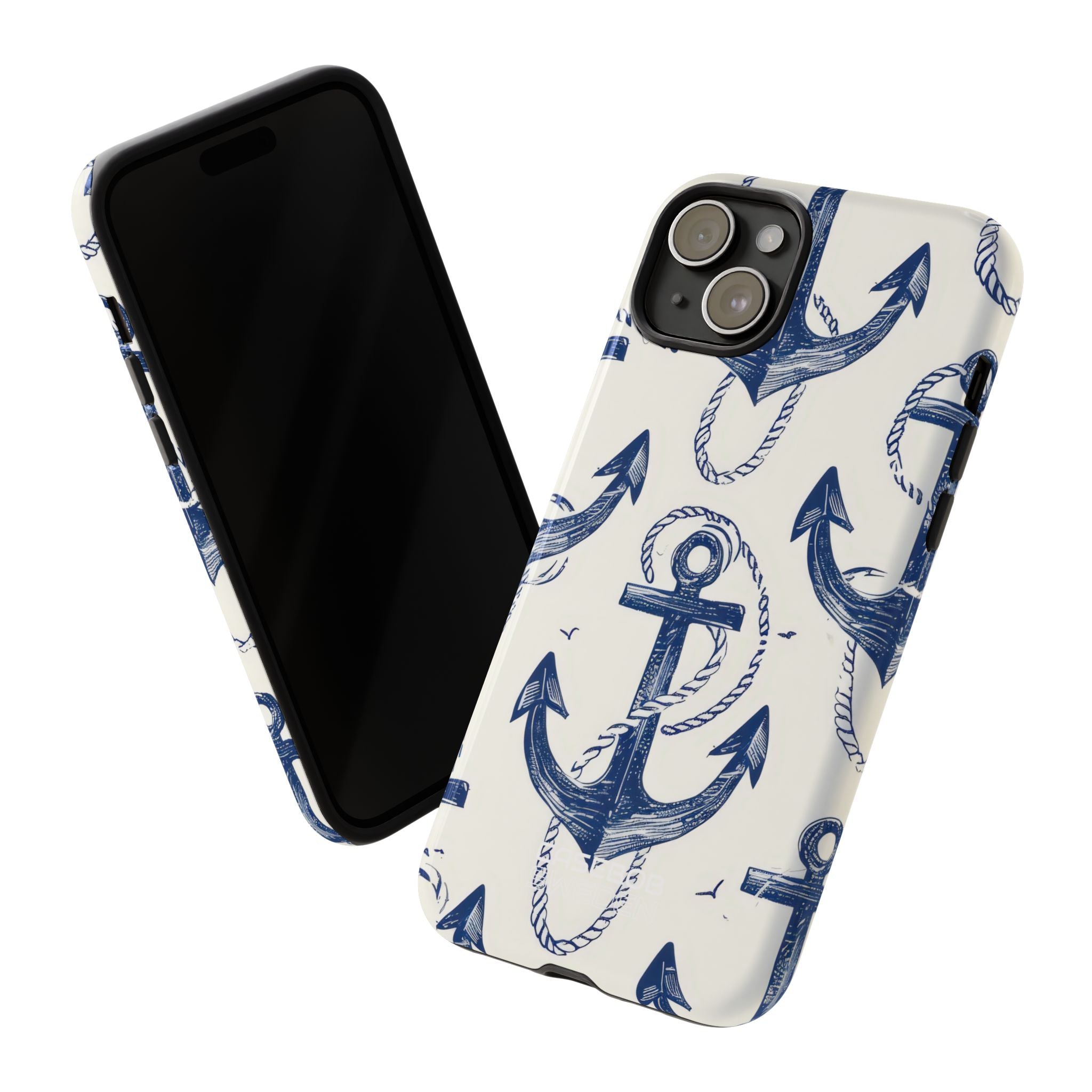 Arazzo con Ancora Blu Navy iPhone 15 - Tough