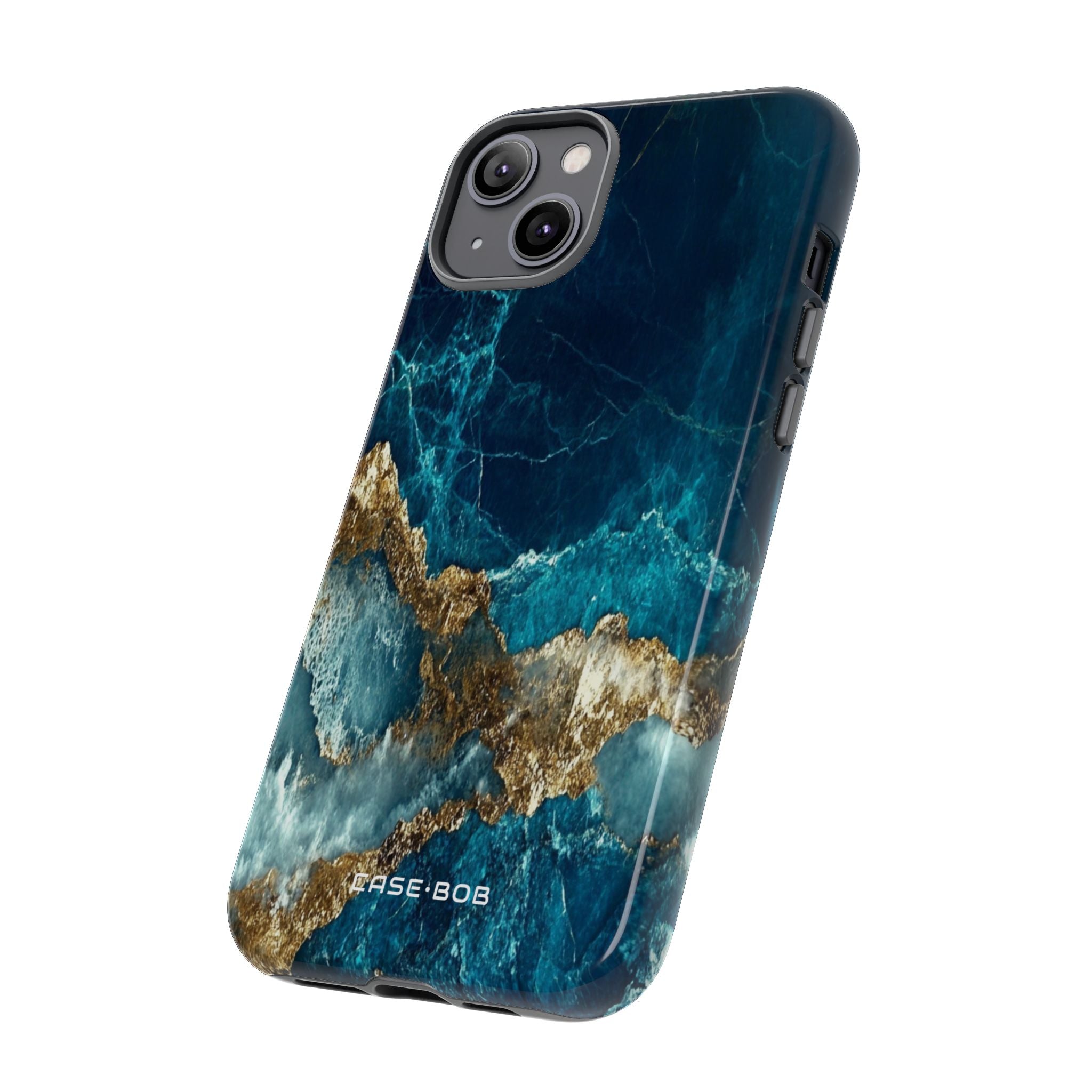 Jagged Gold Split iPhone 14 Plus Case - Tough