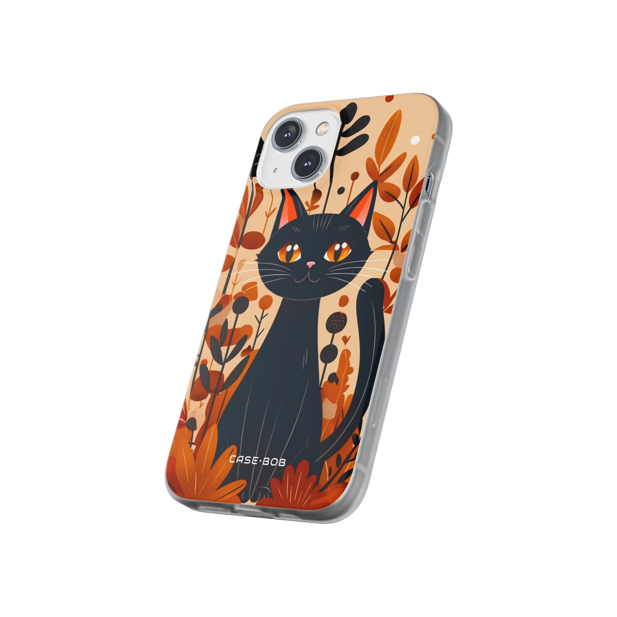 Black Cat Glow iPhone 14 Case - Soft