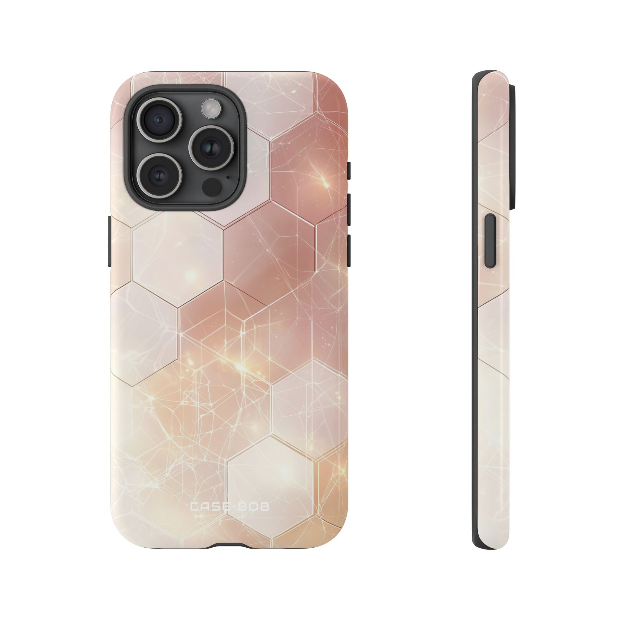 Honeycomb Glow iPhone 15 Pro Max Case - Tough