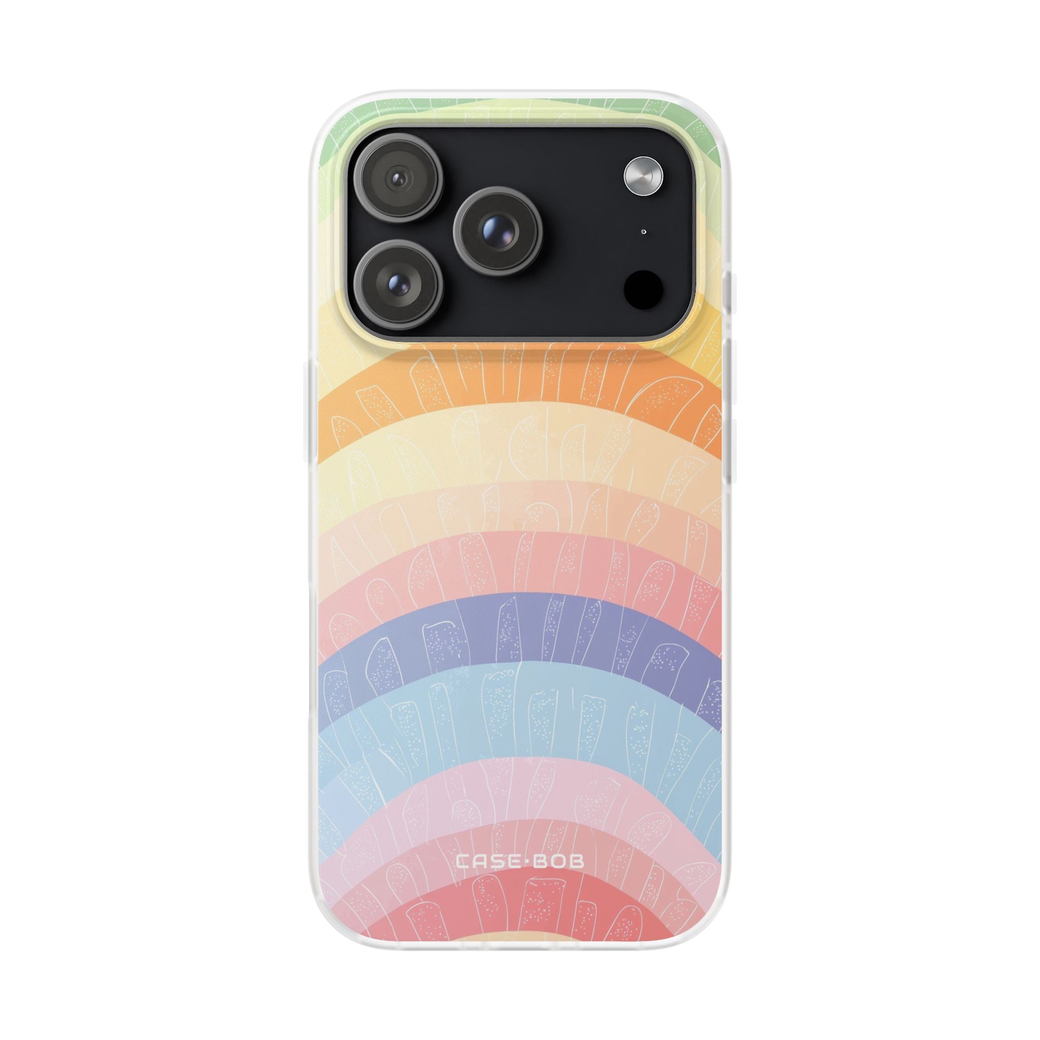 Pastel Rainbow Bands iPhone 17 Pro Case - Soft