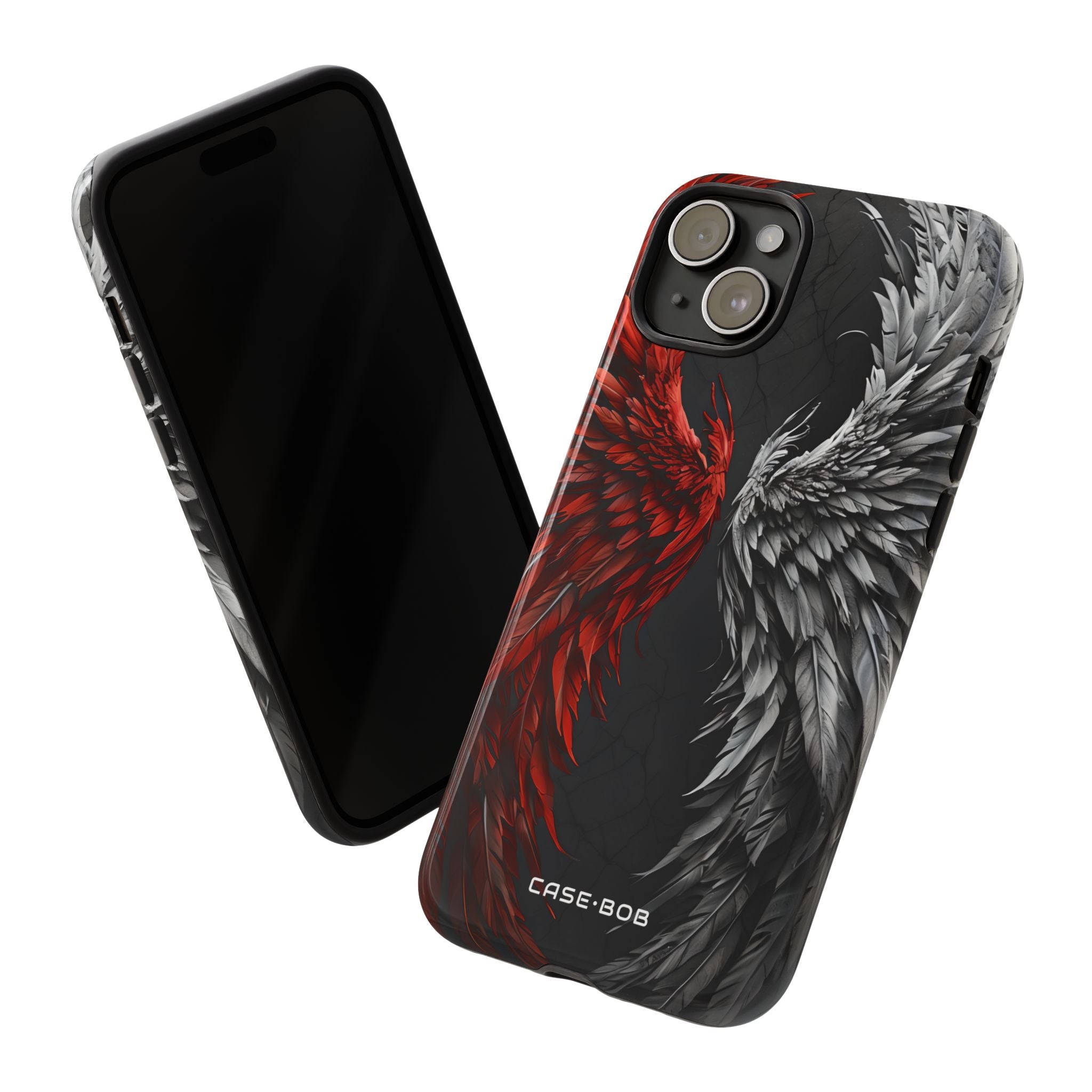 Crimson White Wings iPhone 15 Plus Case - Tough