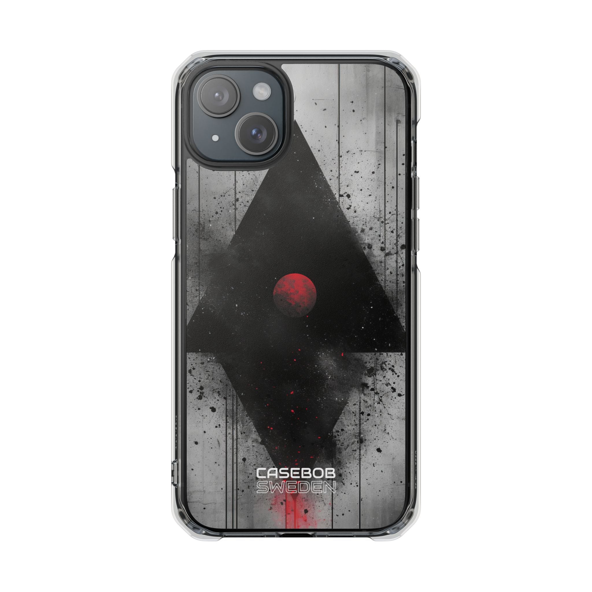 Crimson Core Geometry iPhone 15 - Impact Clear+