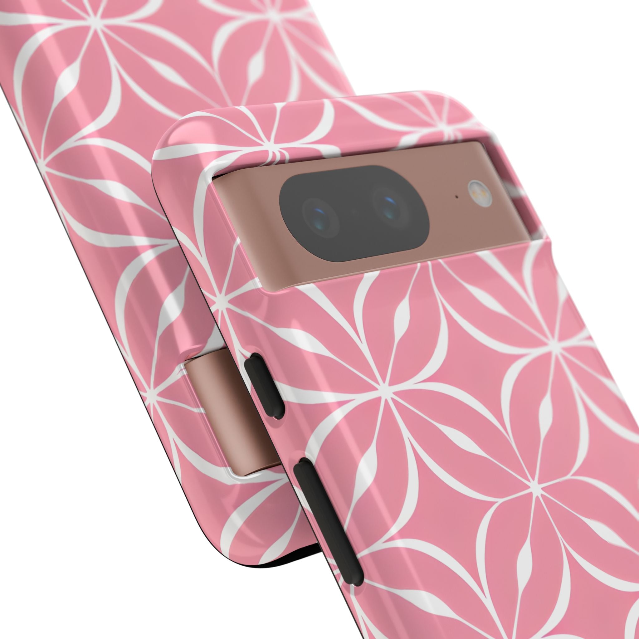 Intricate Overlapping Circle Geometric Light Pink Seamless Google Pixel 8 - Tough