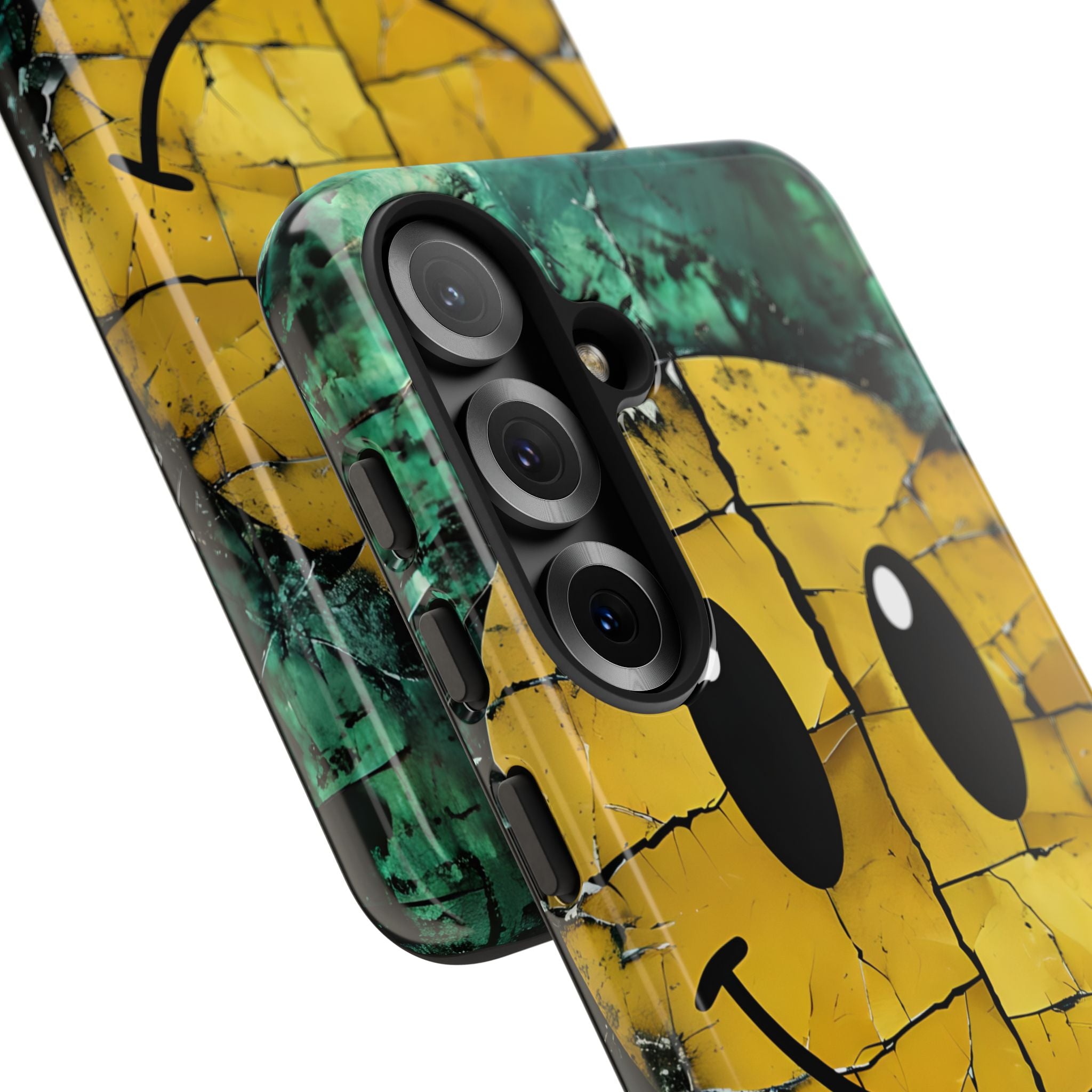 Cracked Smiley Samsung S25 Case - Tough