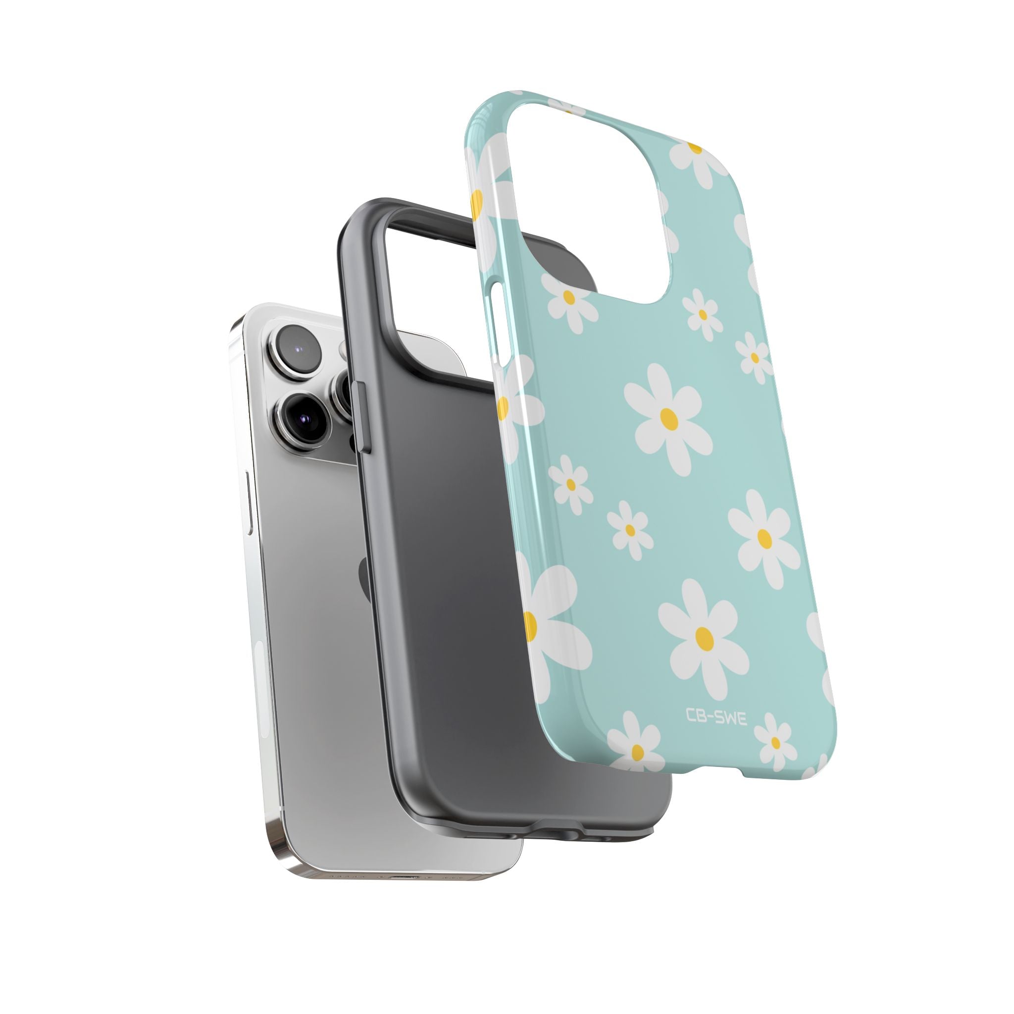 Daisies On Blue - iPhone Case