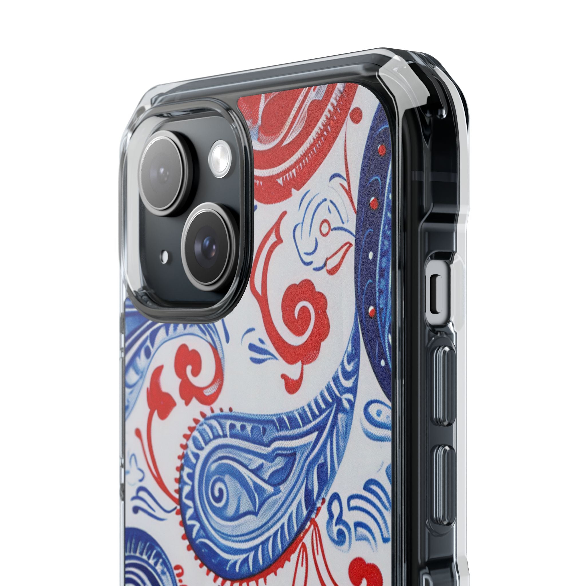 Vibrant Paisley Swirls iPhone 15 - Impact Clear+