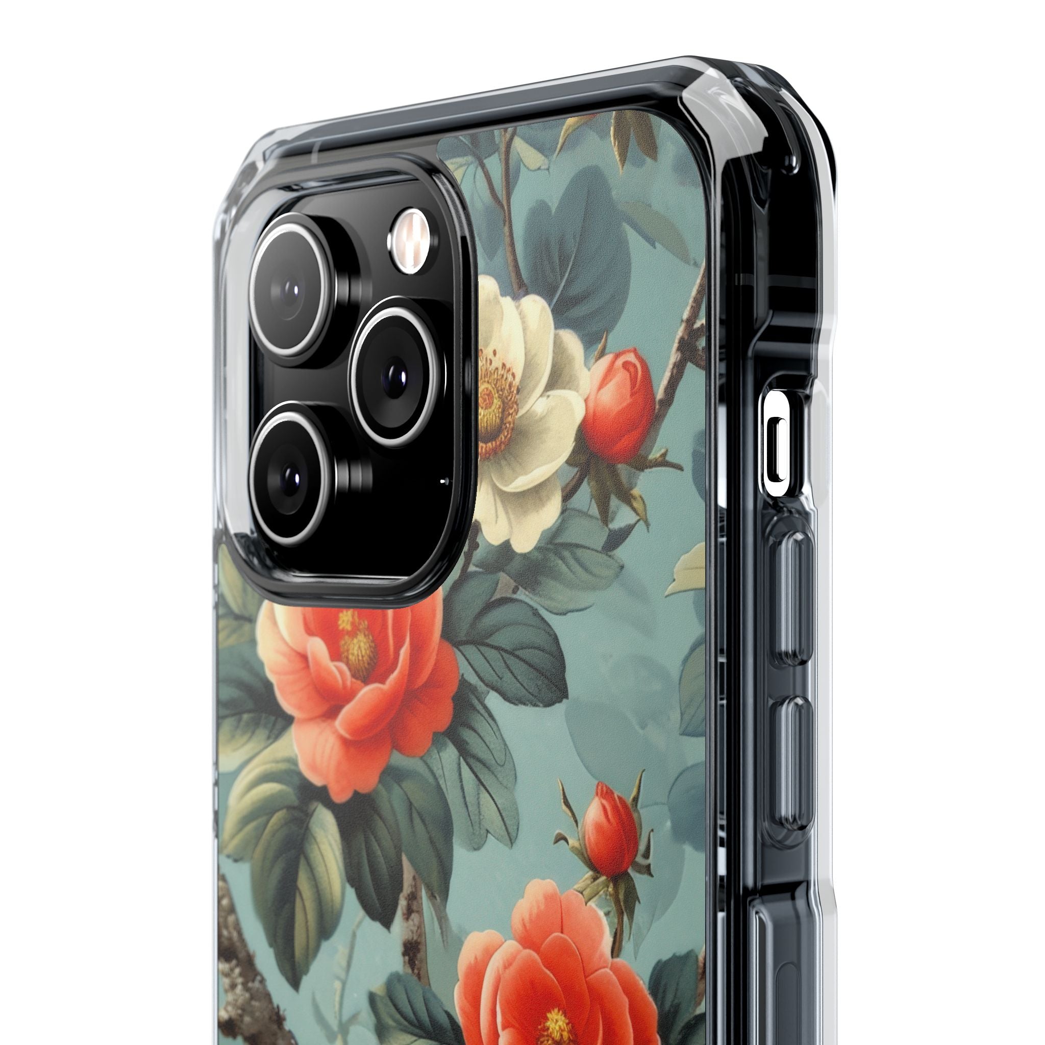 Coral Blossom Tapestry iPhone 14 - Impact Clear+
