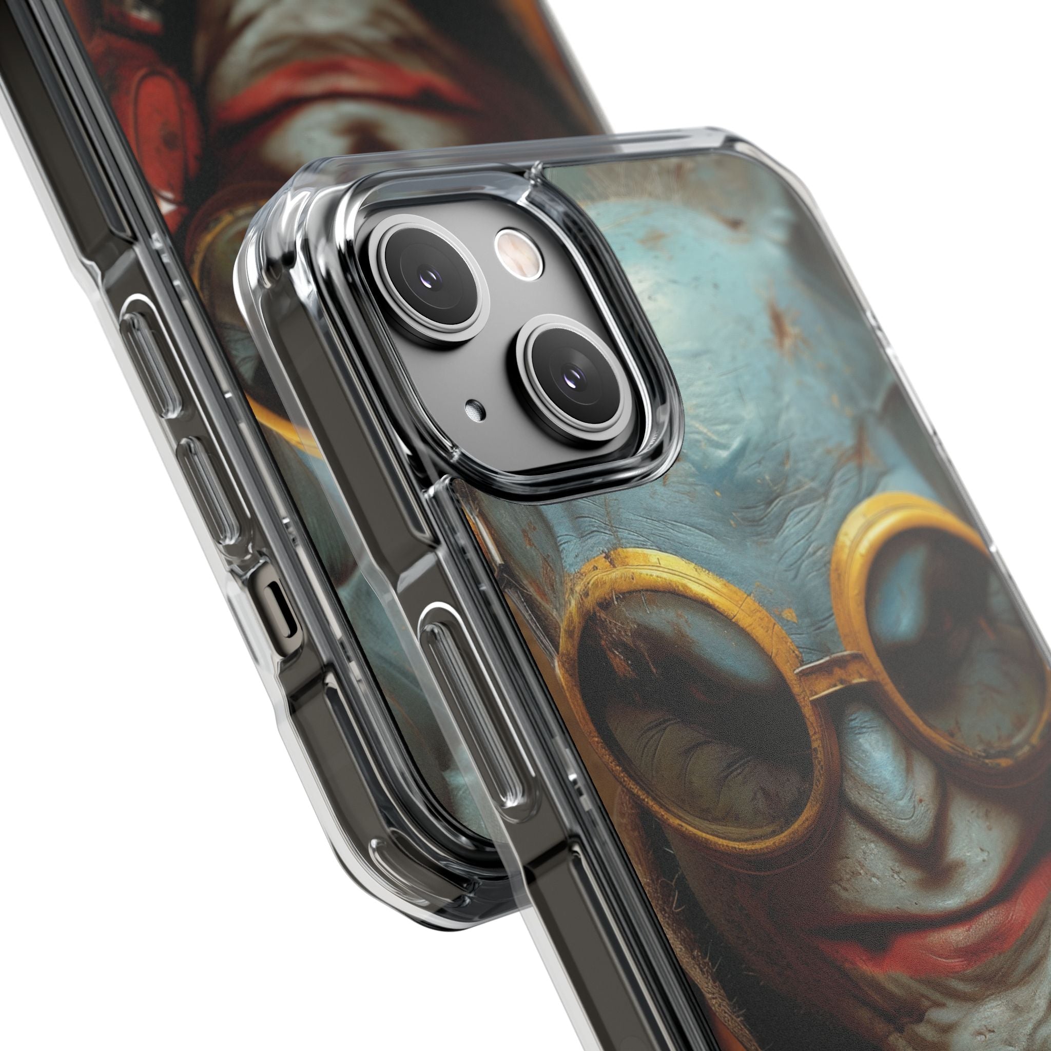 Steampunk Masked Adventurer iPhone 14 - Impact Clear+