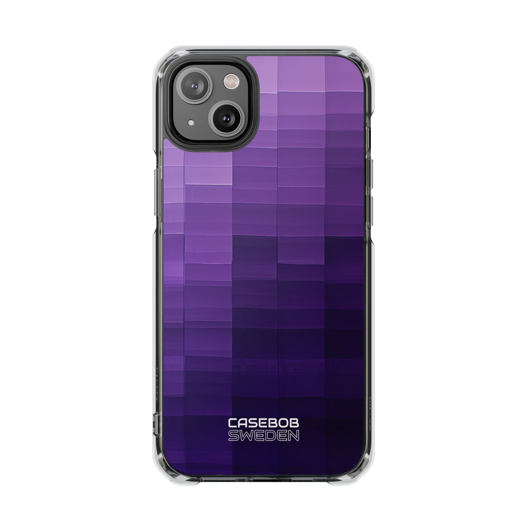 Purple Horizon Grid iPhone 14 - Impact Clear+